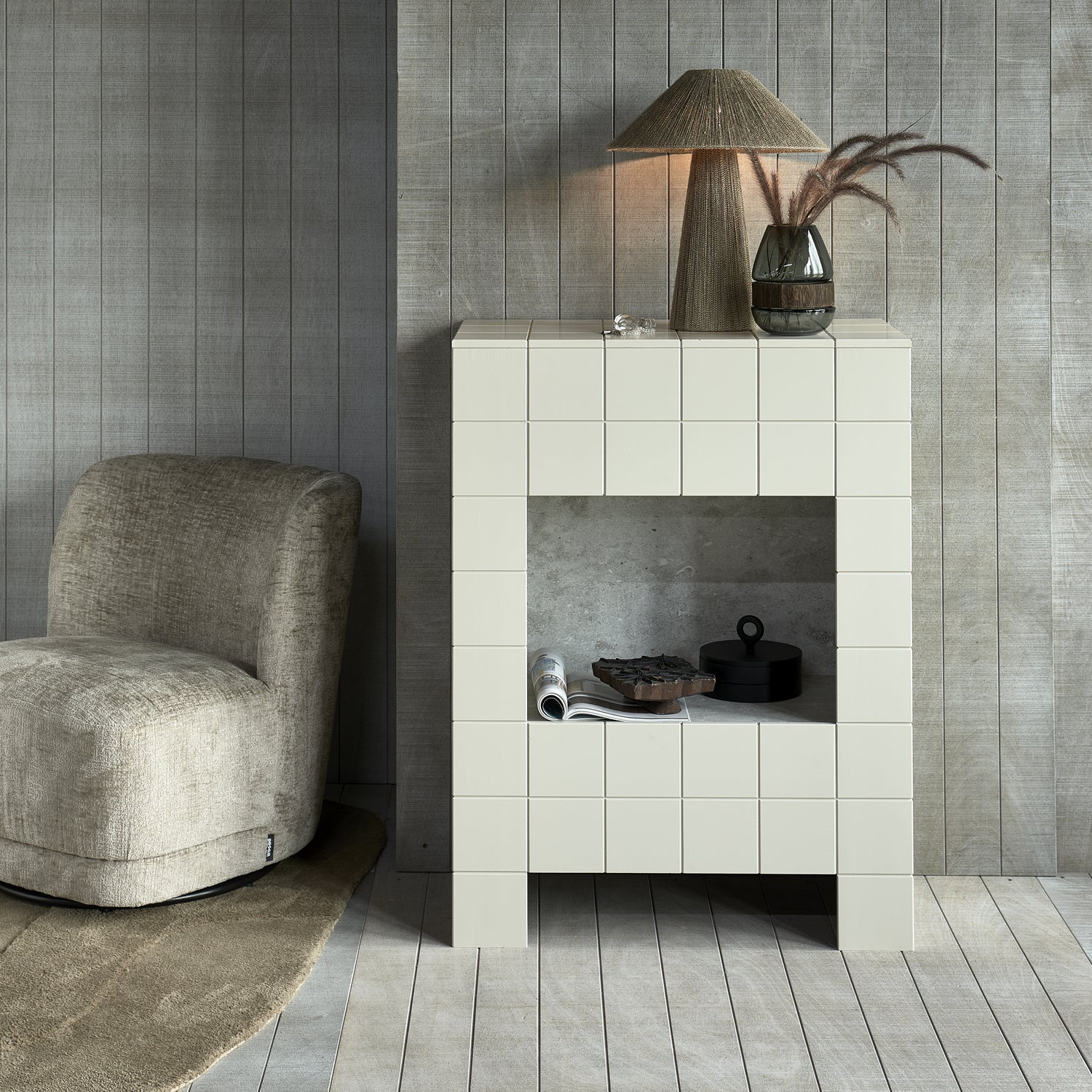 Woood | Draaifauteuil Atty velvet zand
