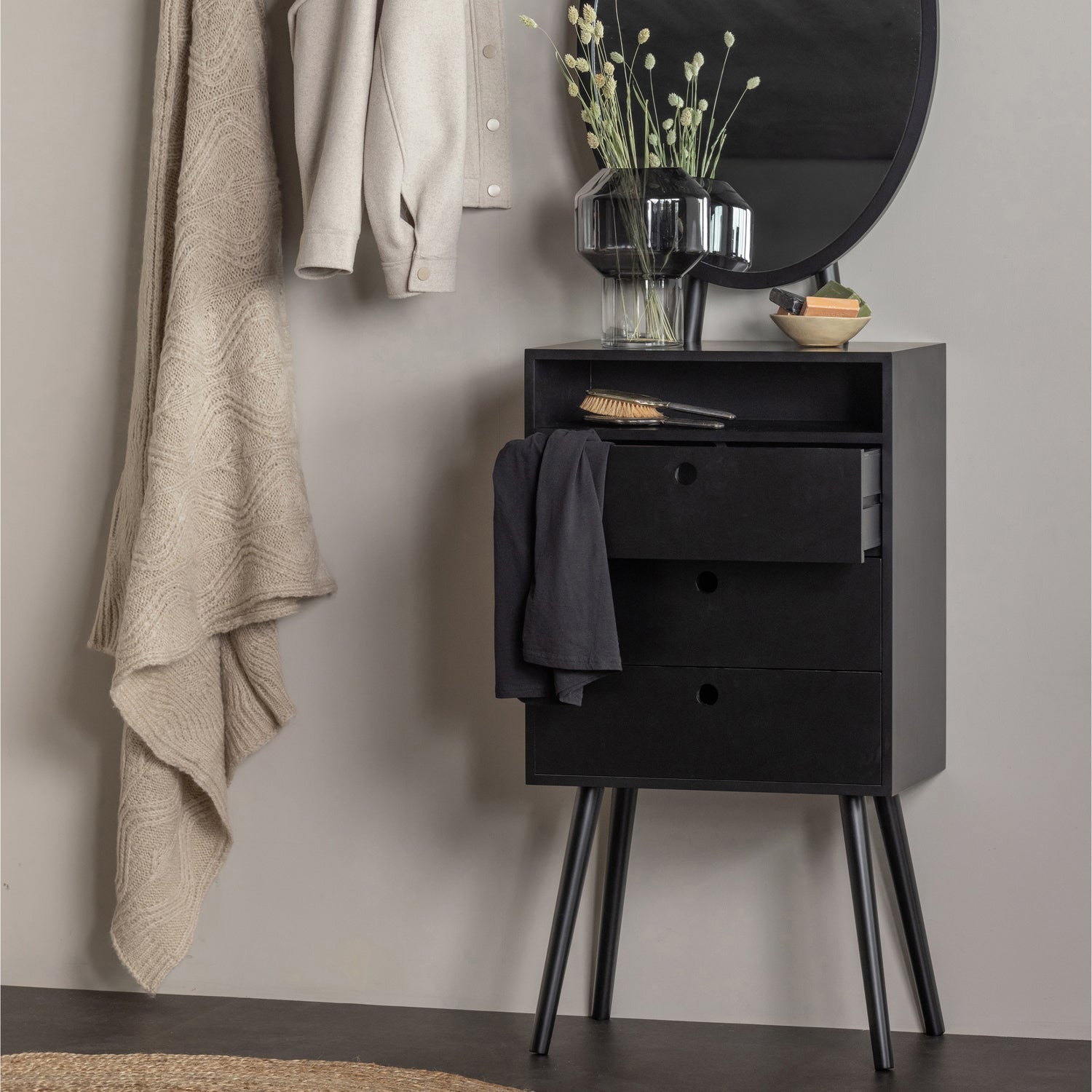 Woood | Vloerkleed rond Ross naturel