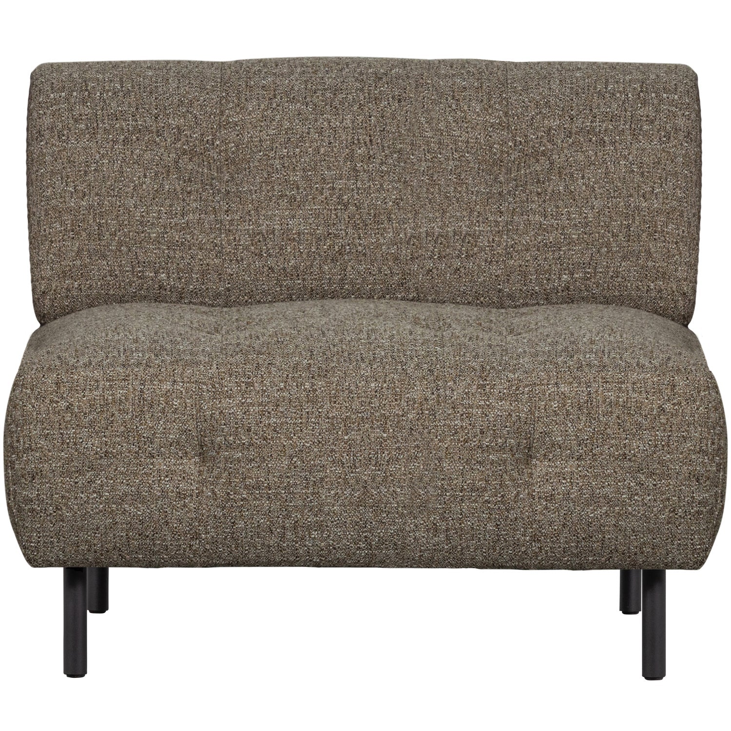 Woood | Fauteuil Lloyd grof geweven donkerbruin melange