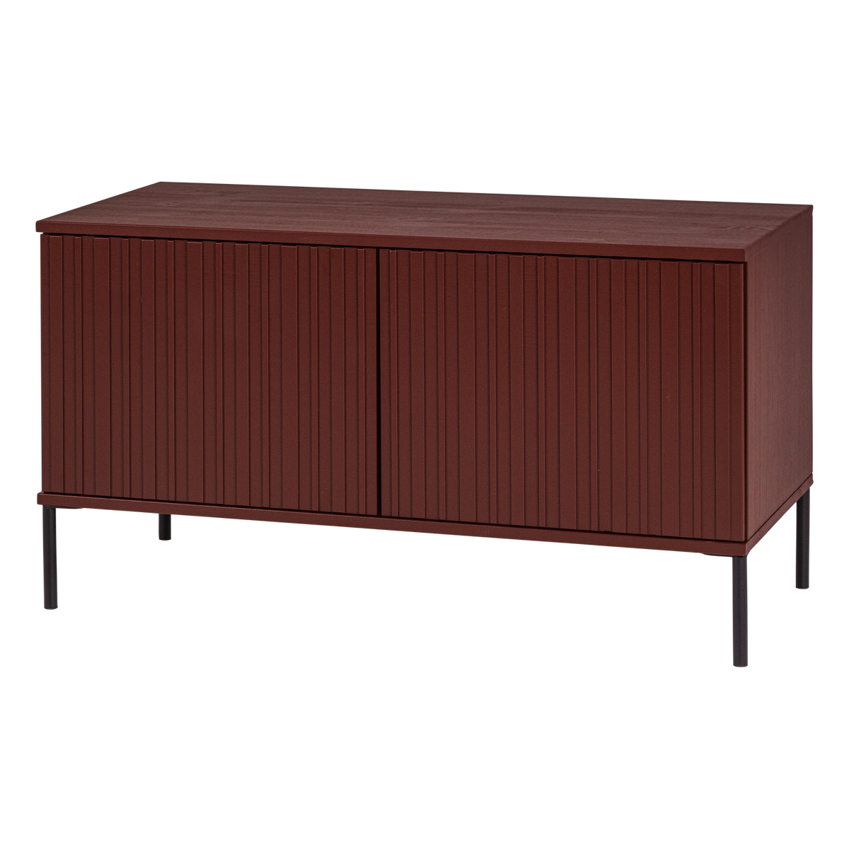Woood | Tv meubel Gravure 100cm grenen bordeaux rood