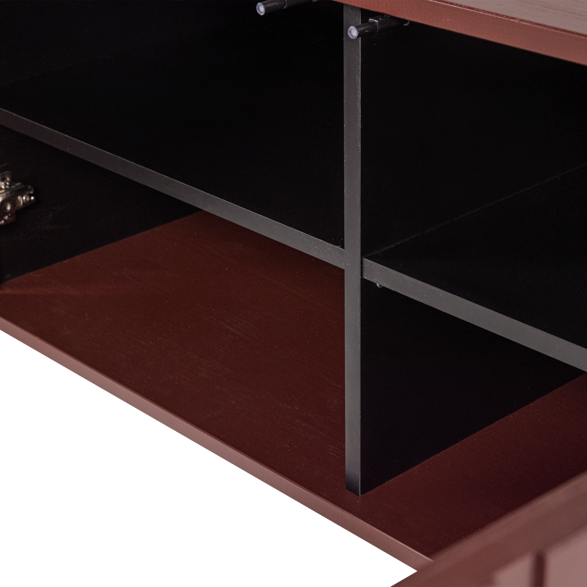 Woood | Tv meubel Gravure 100cm grenen bordeaux rood