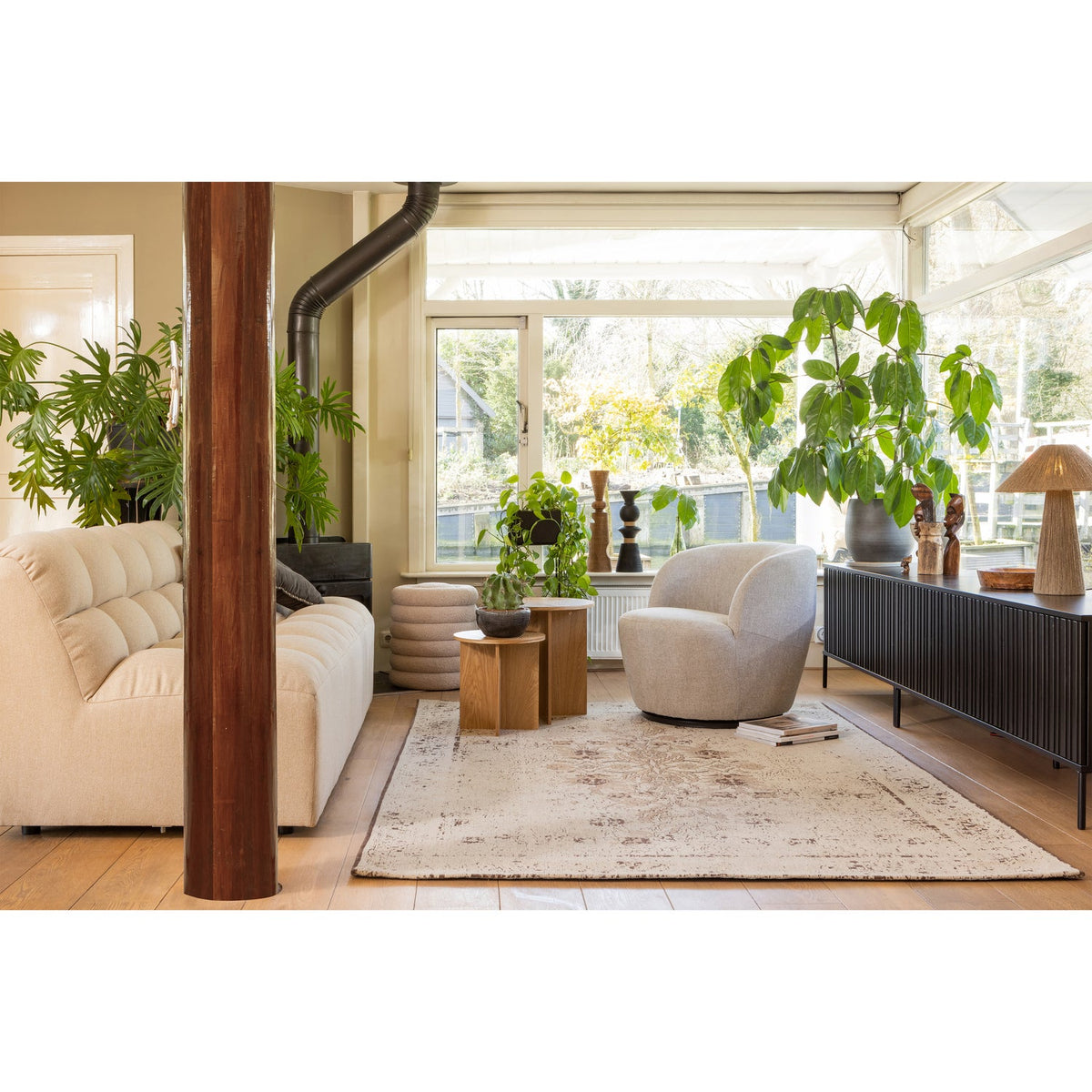 Woood | Tv meubel Gravure 100cm zwart