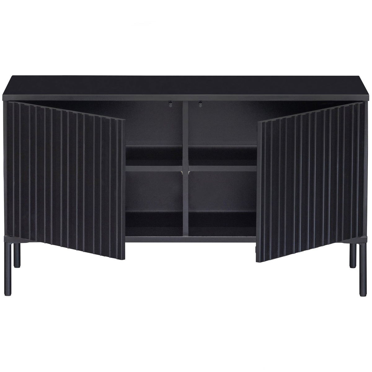 Woood | Tv meubel Gravure 100cm zwart