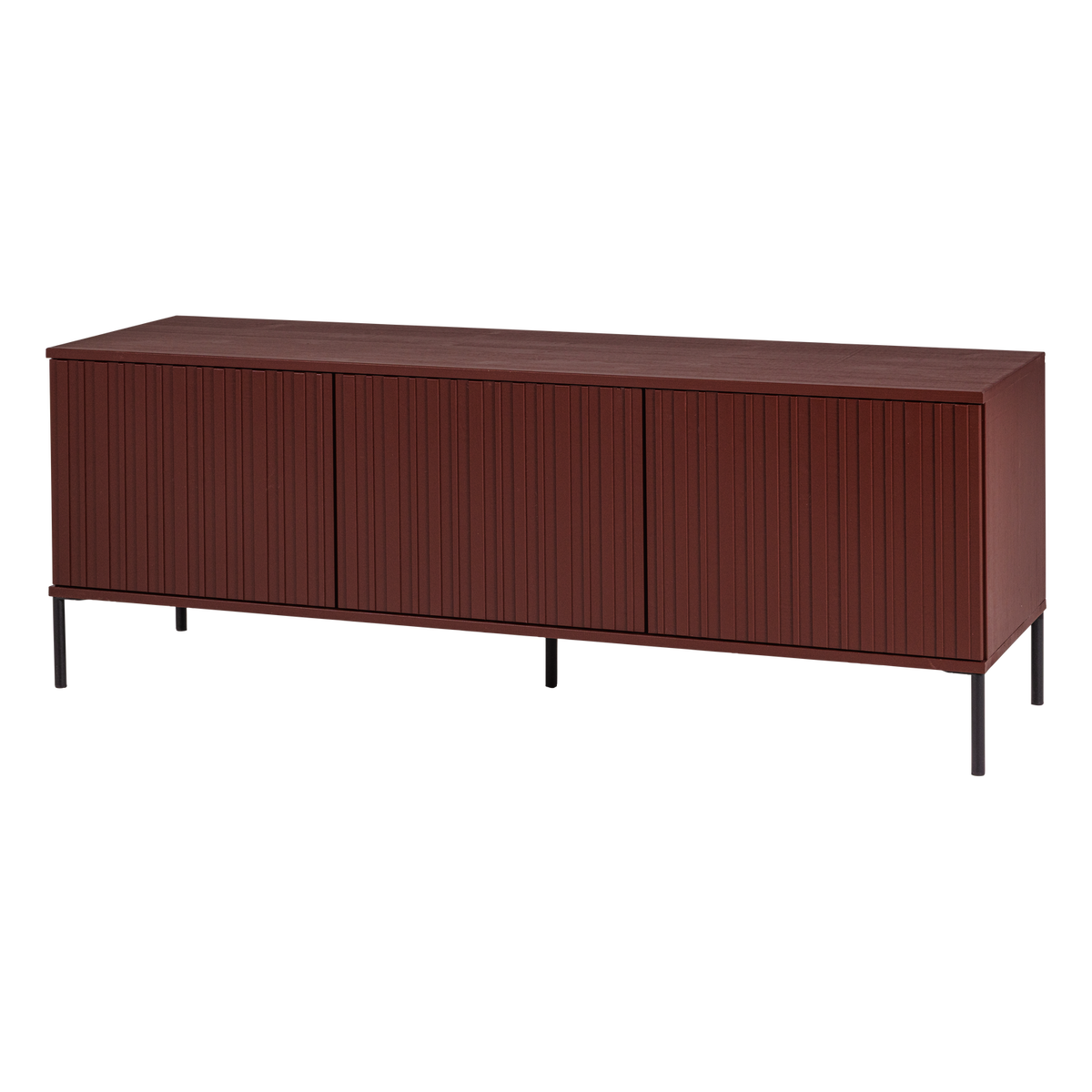 Woood | Tv meubel Gravure 150cm grenen bordeauxrood