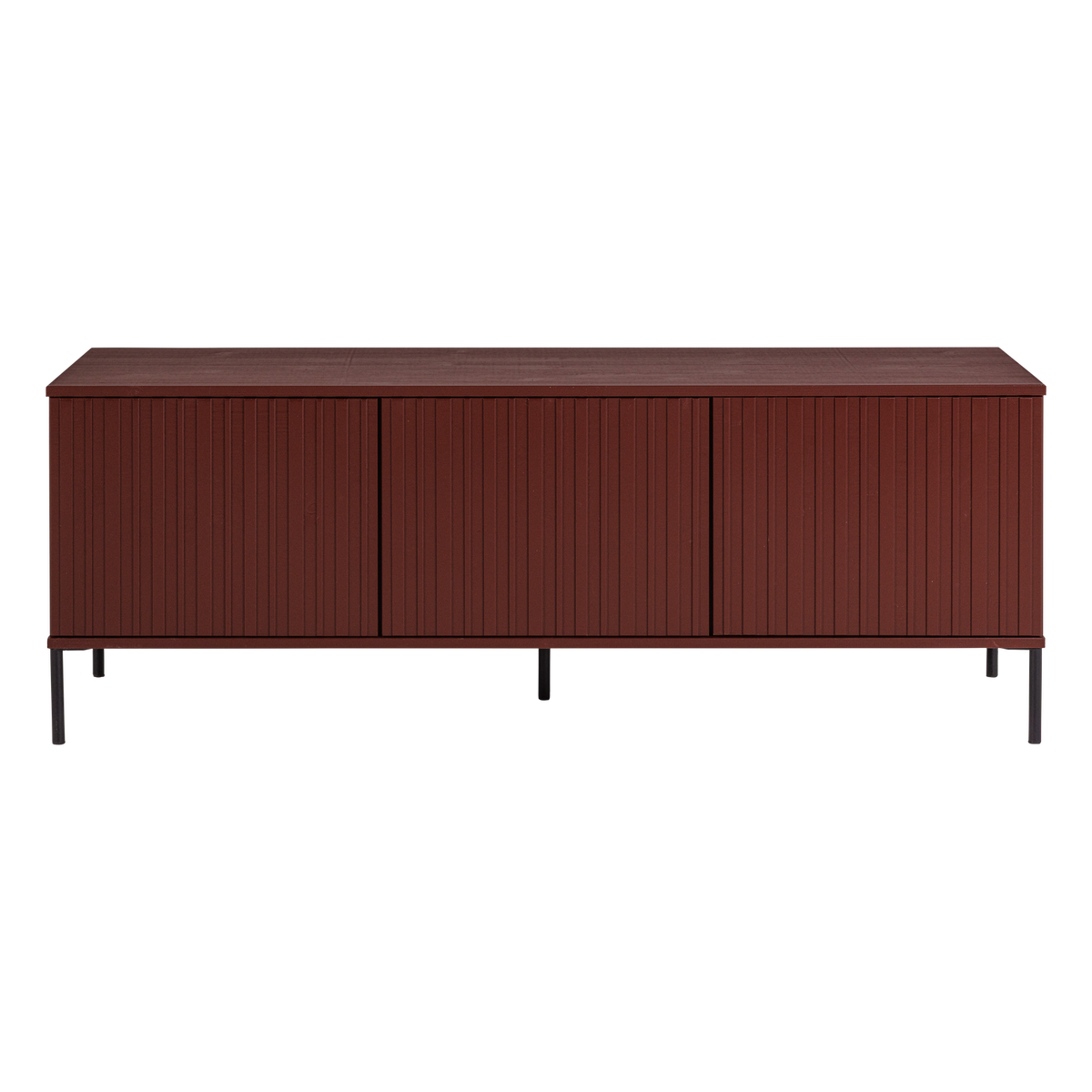 Woood | Tv meubel Gravure 150cm grenen bordeauxrood