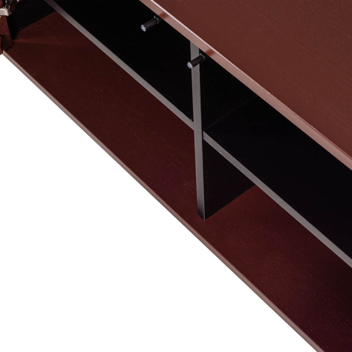 Woood | Tv meubel Gravure 150cm grenen bordeauxrood