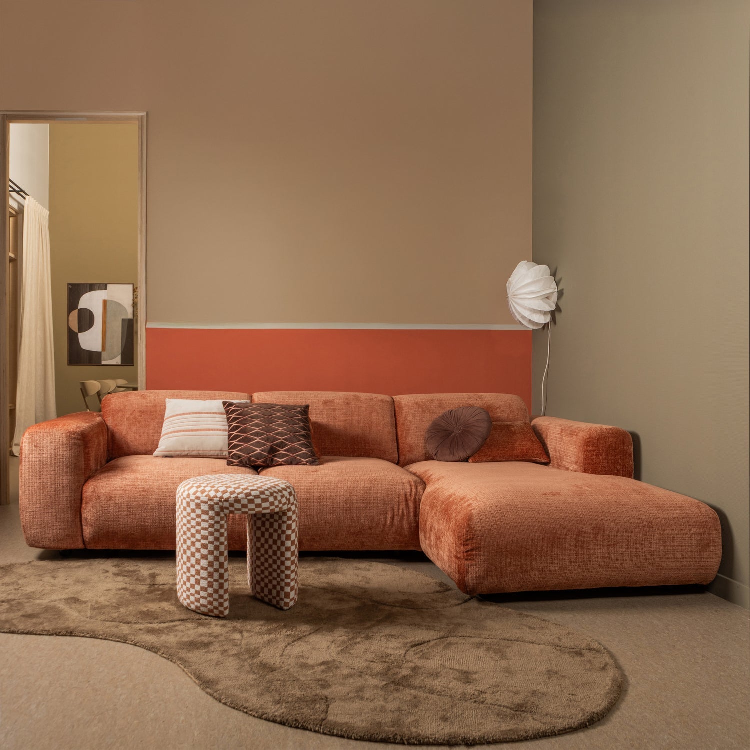 Woood | Vloerkleed organisch Alya pale brown