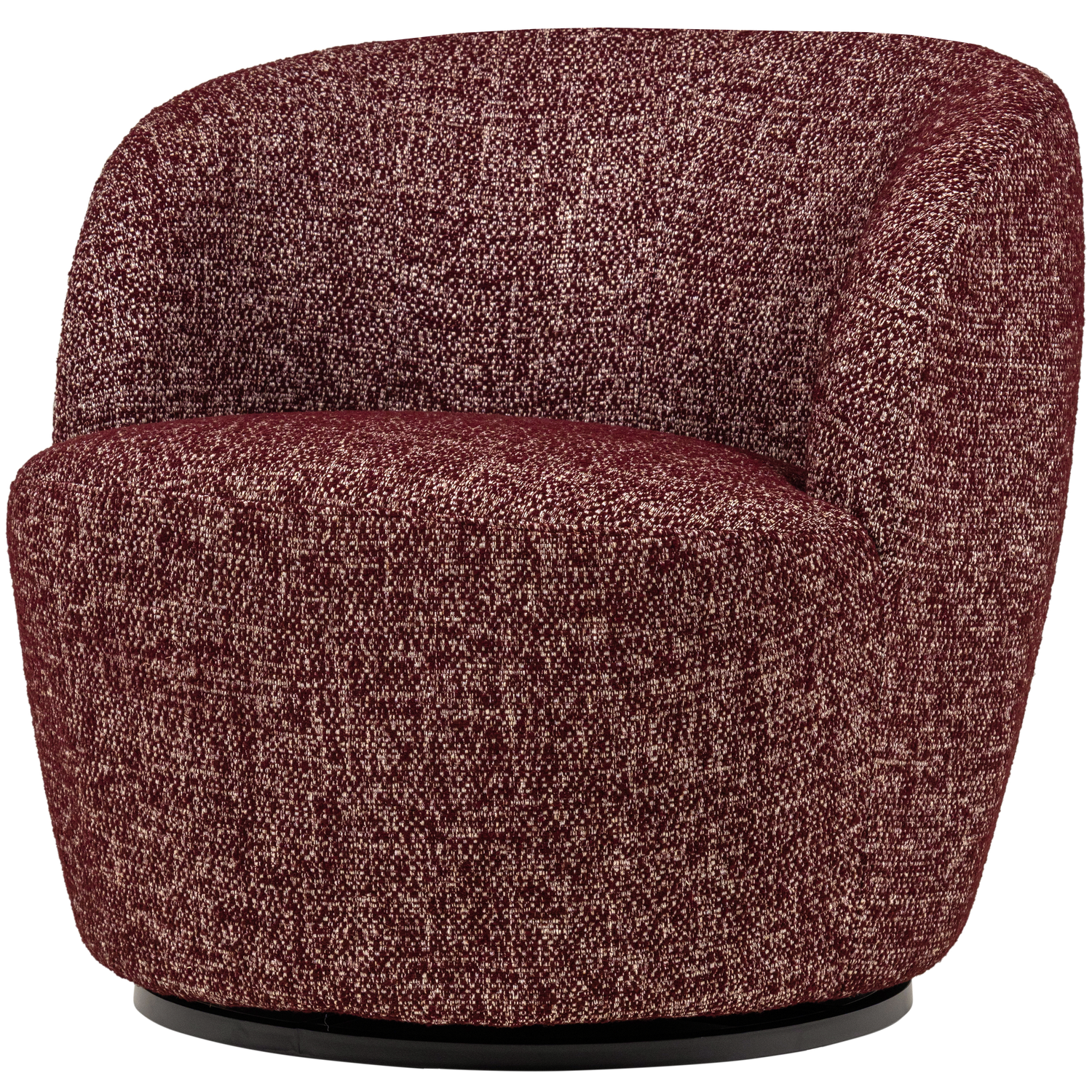 Woood | Draaifauteuil Serra bordeauxrood melange