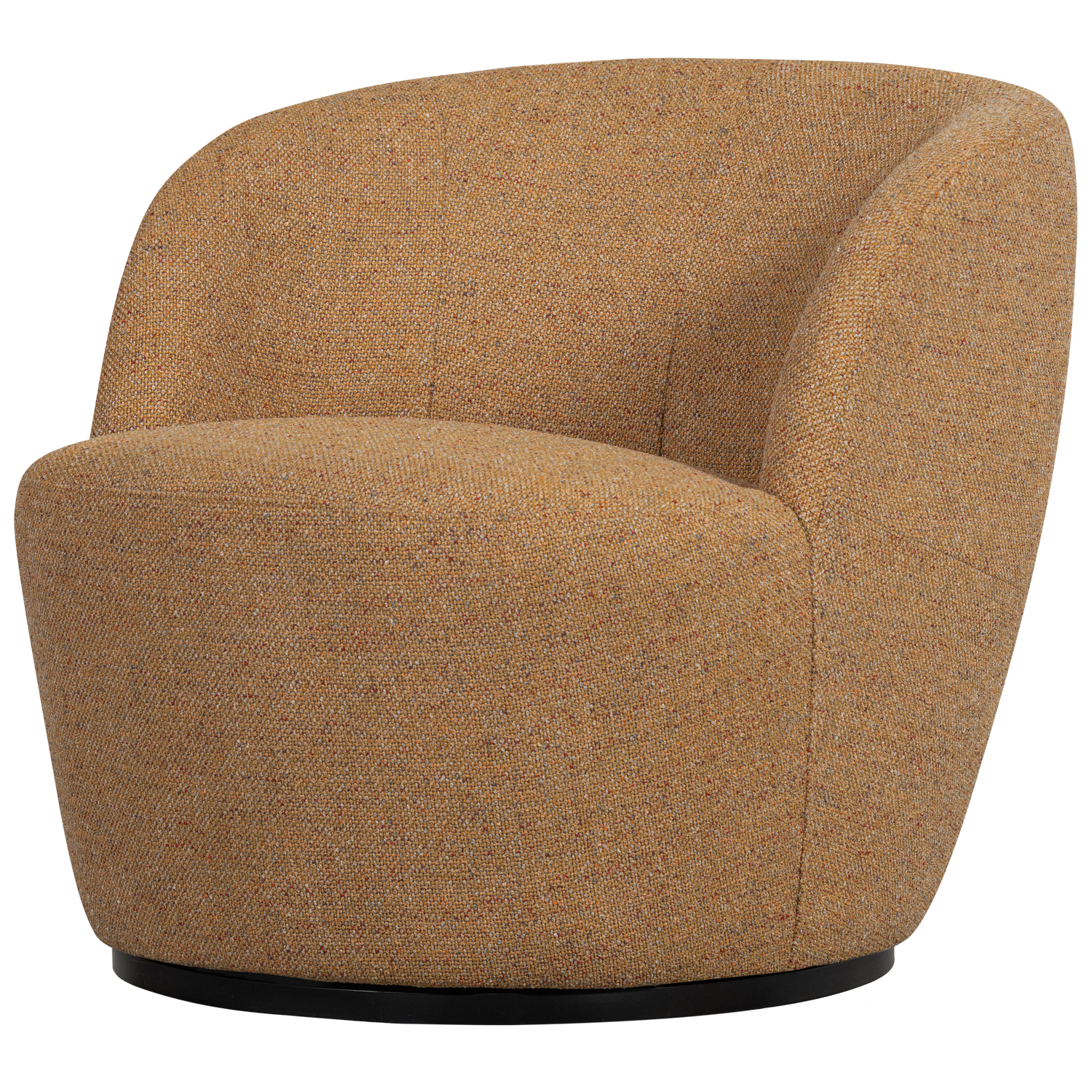 Woood | Draaifauteuil Serra geweven stof curry