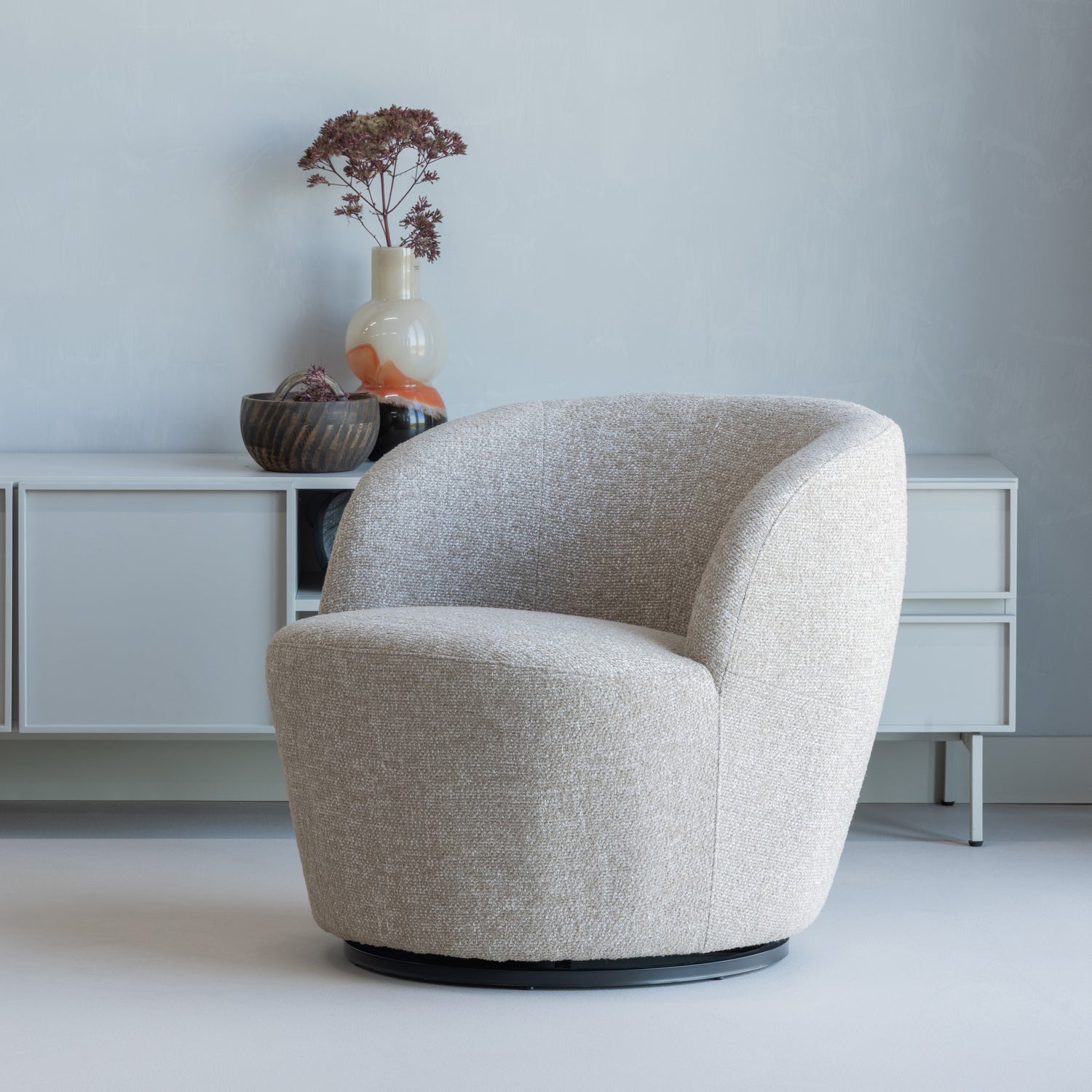 Woood | Draaifauteuil Serra naturel melange