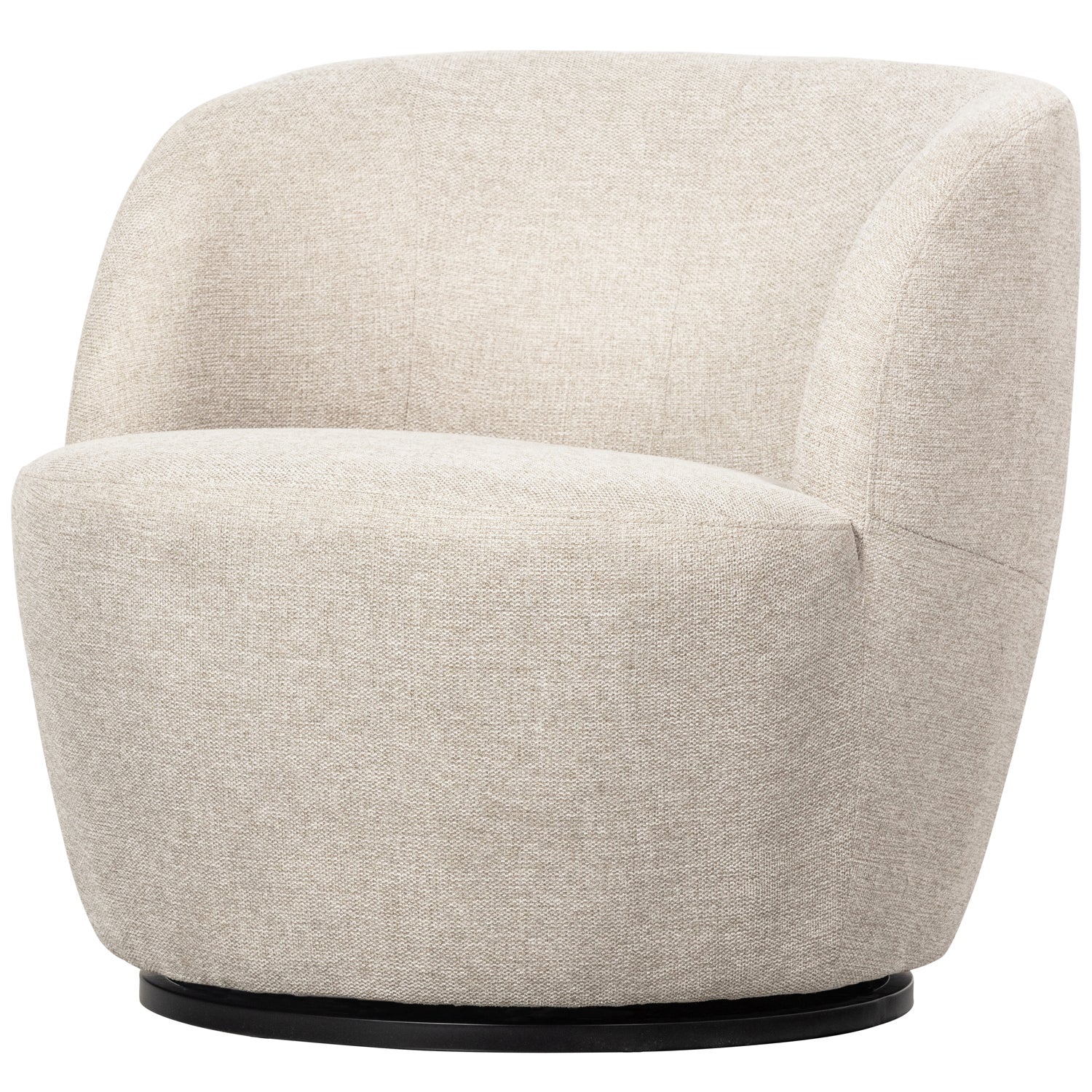 Woood | Draaifauteuil Serra geweven stof off white