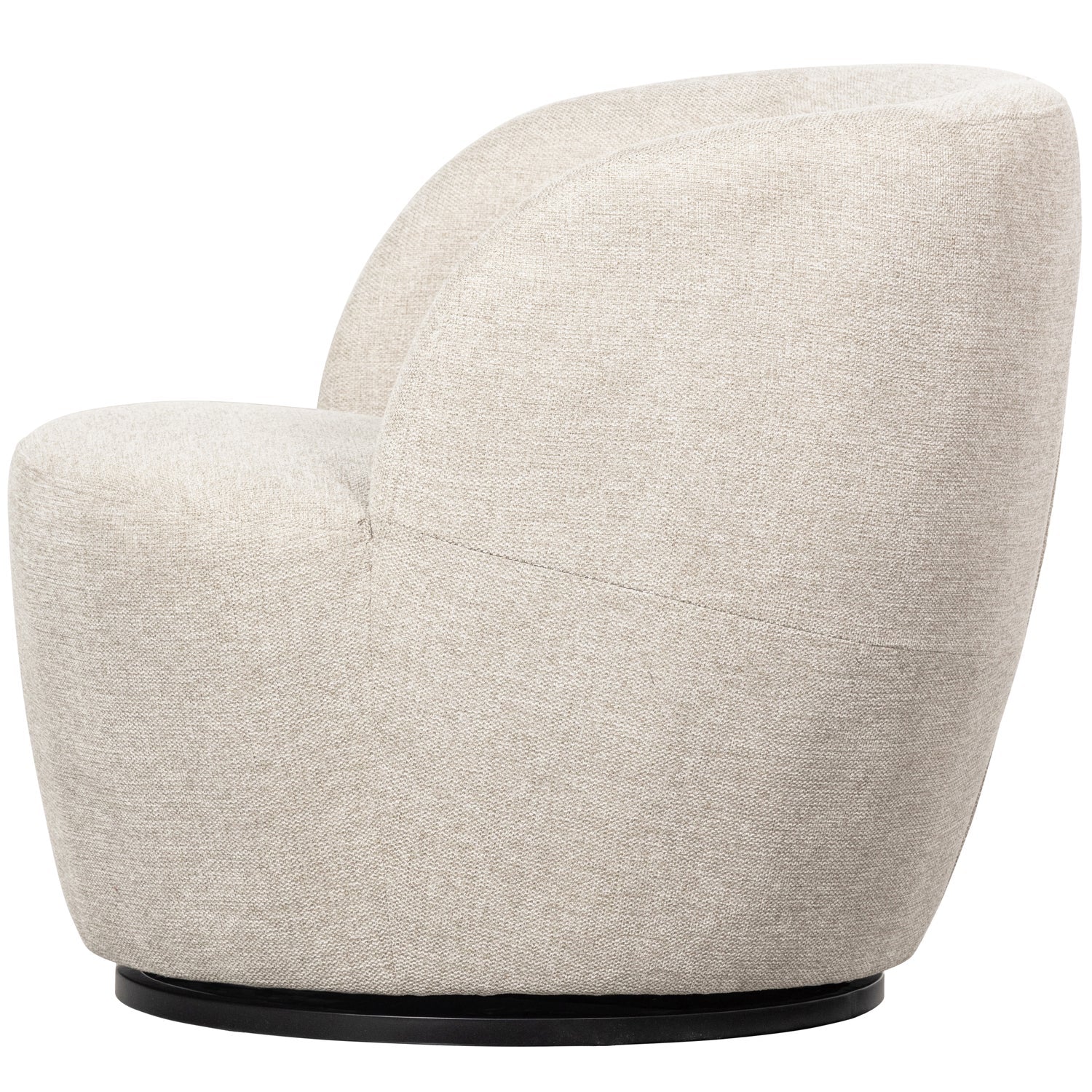 Woood | Draaifauteuil Serra geweven stof off white