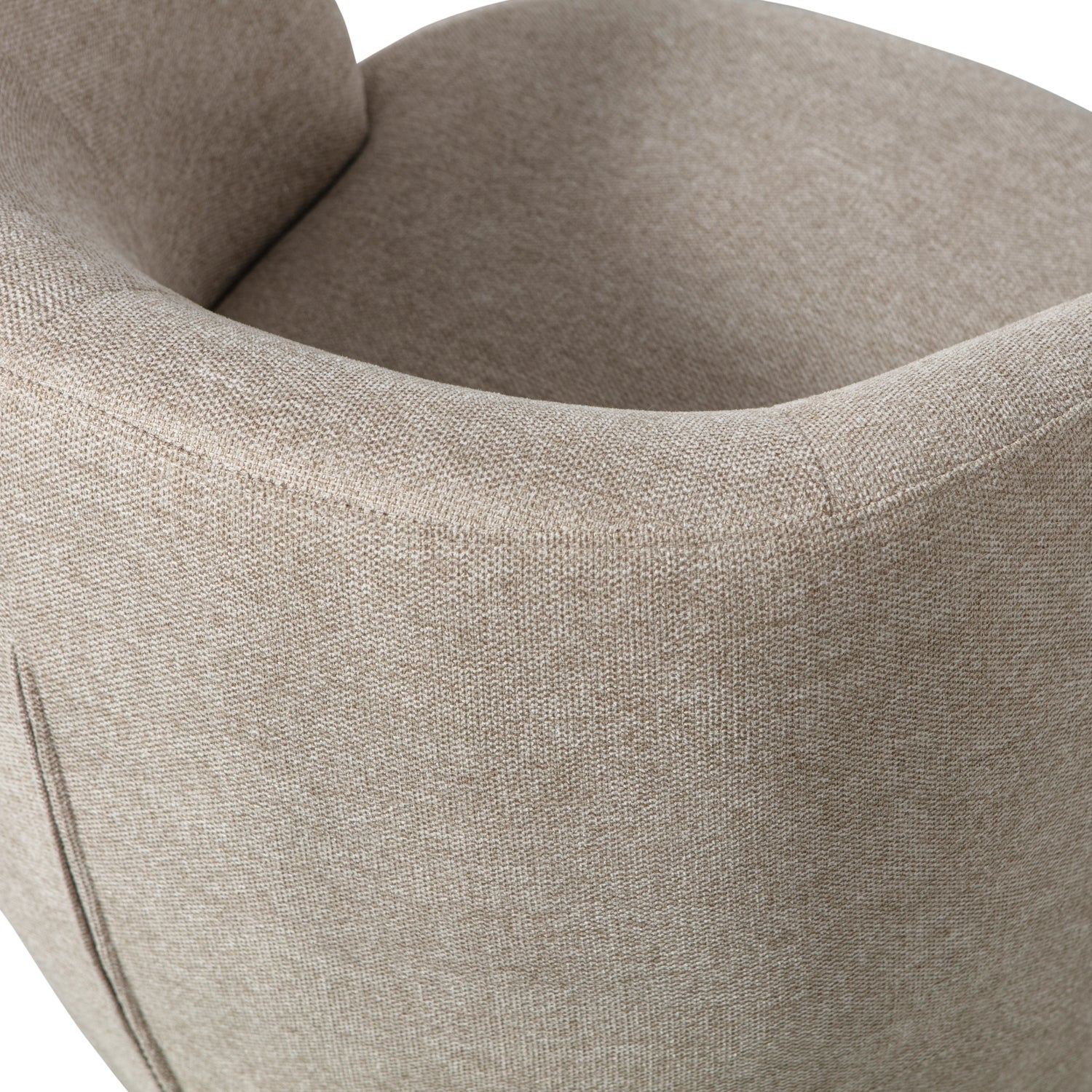 Woood | Draaifauteuil Serra geweven stof zand