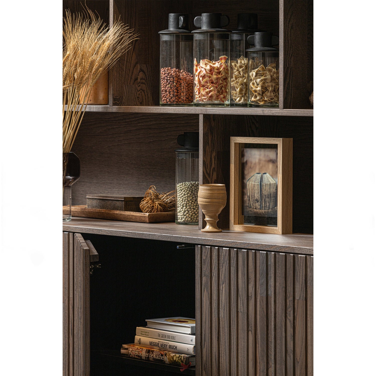 Woood | Wandkast Gravure espresso
