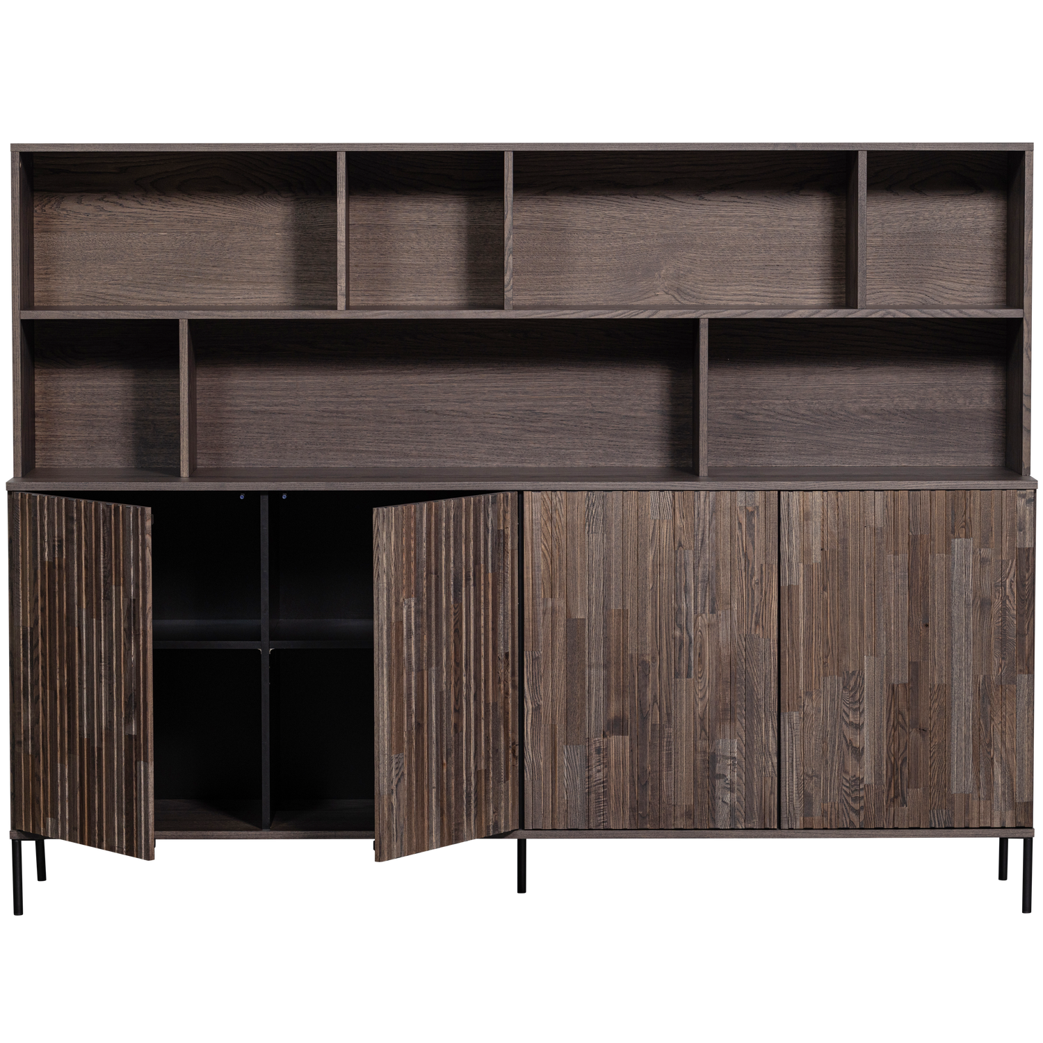 Woood | Wandkast Gravure espresso