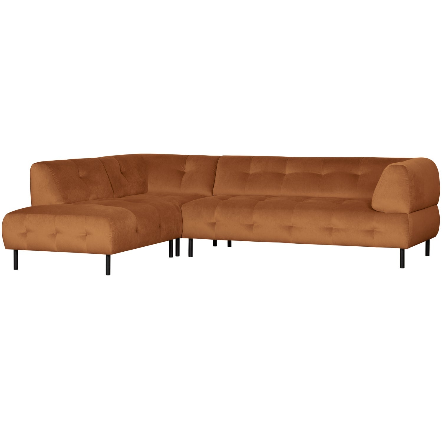 Woood | Hoekbank Lloyd links velvet kaneel