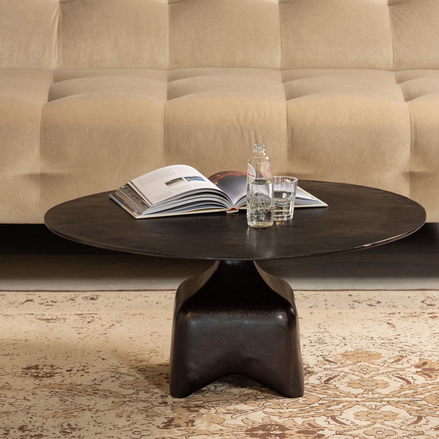 Woood | Hoekbank Lloyd links velvet zeezout