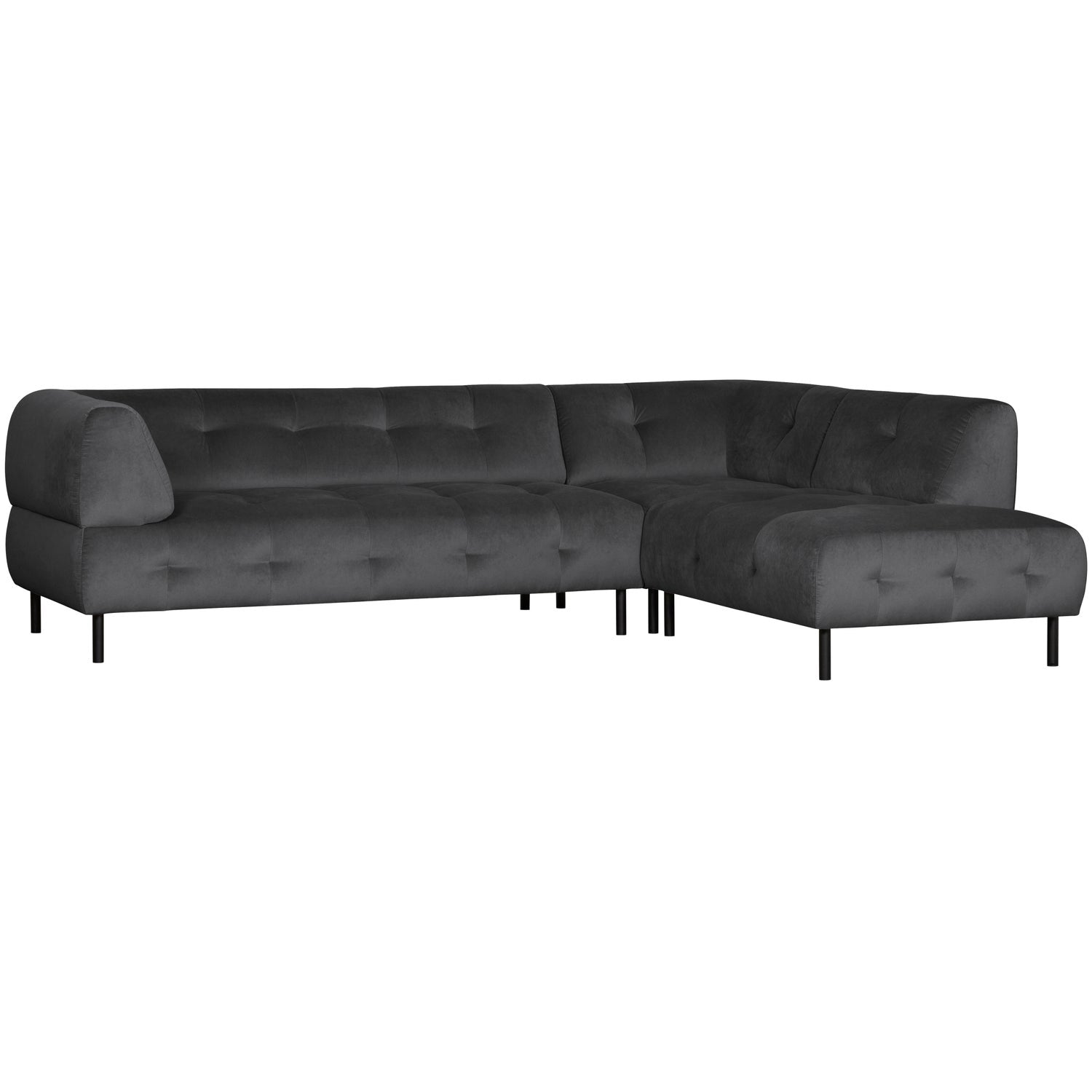 Woood | Hoekbank Lloyd rechts velvet cast iron