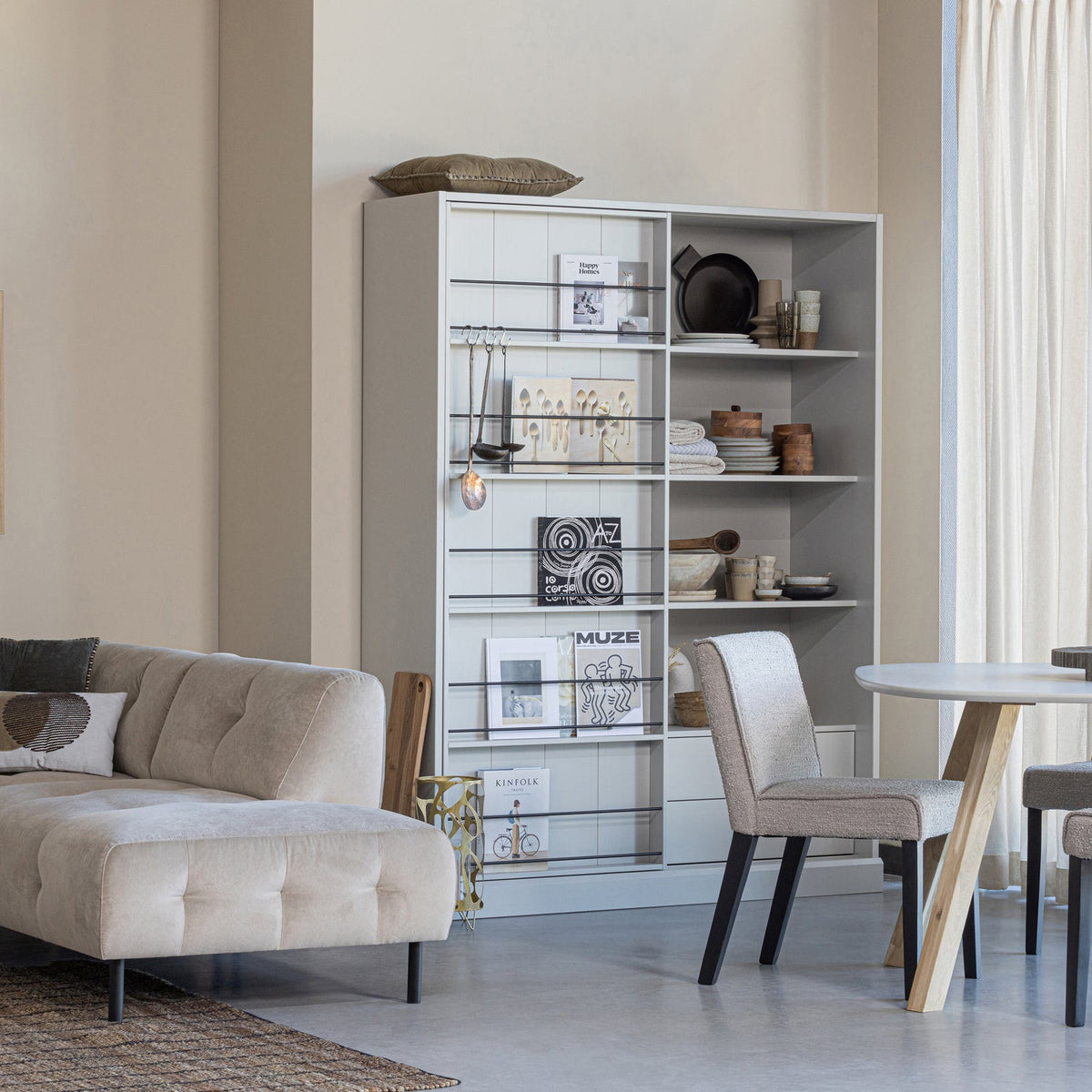 Woood | Hoekbank Lloyd rechts velvet zeezout