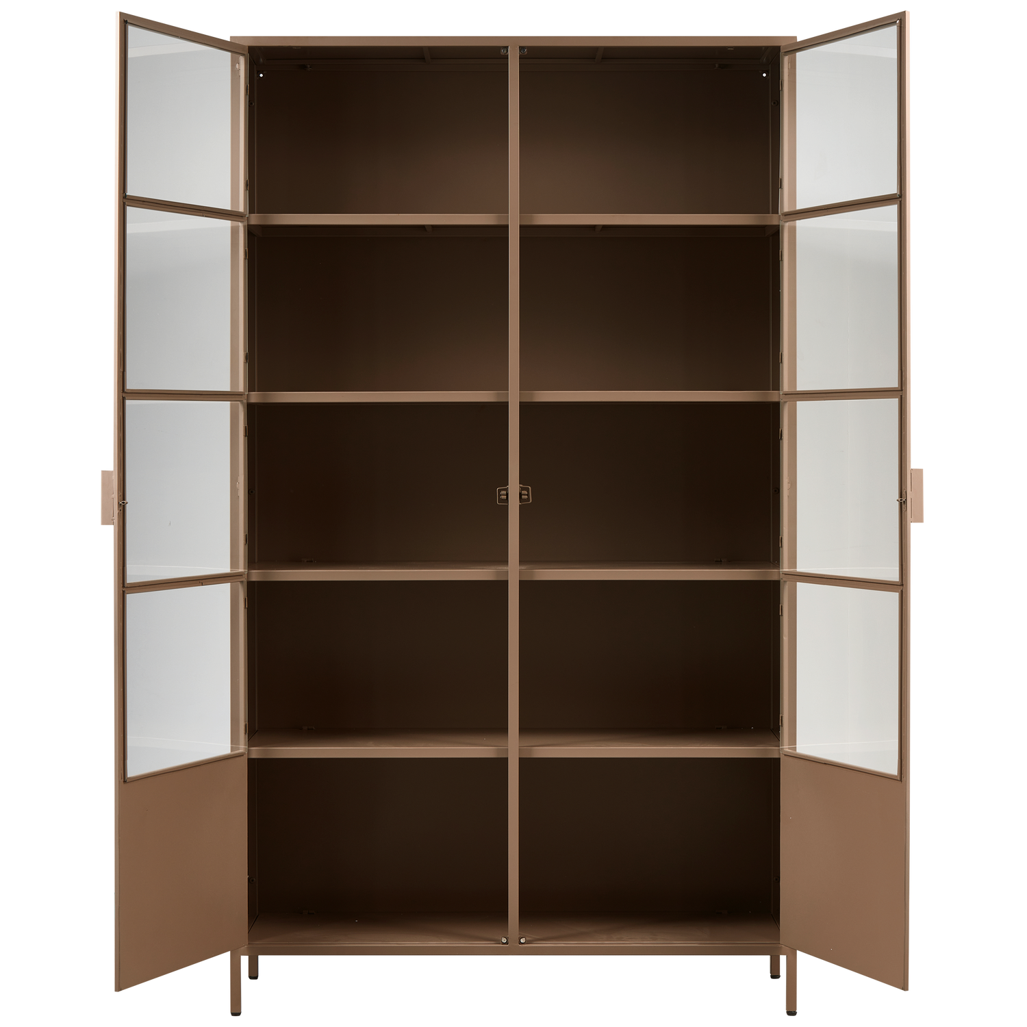 Woood | Vitrinekast XL Ronja metaal military brown SHOWMODEL