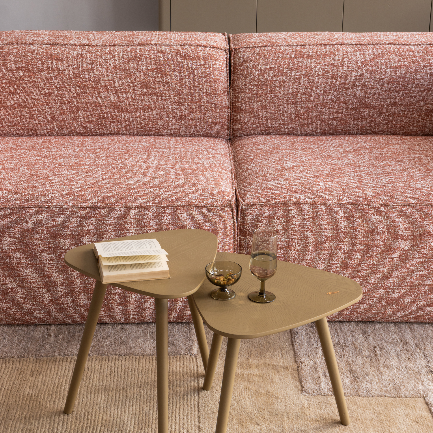 Woood | Bijzettafels Nila mud - Set van 2