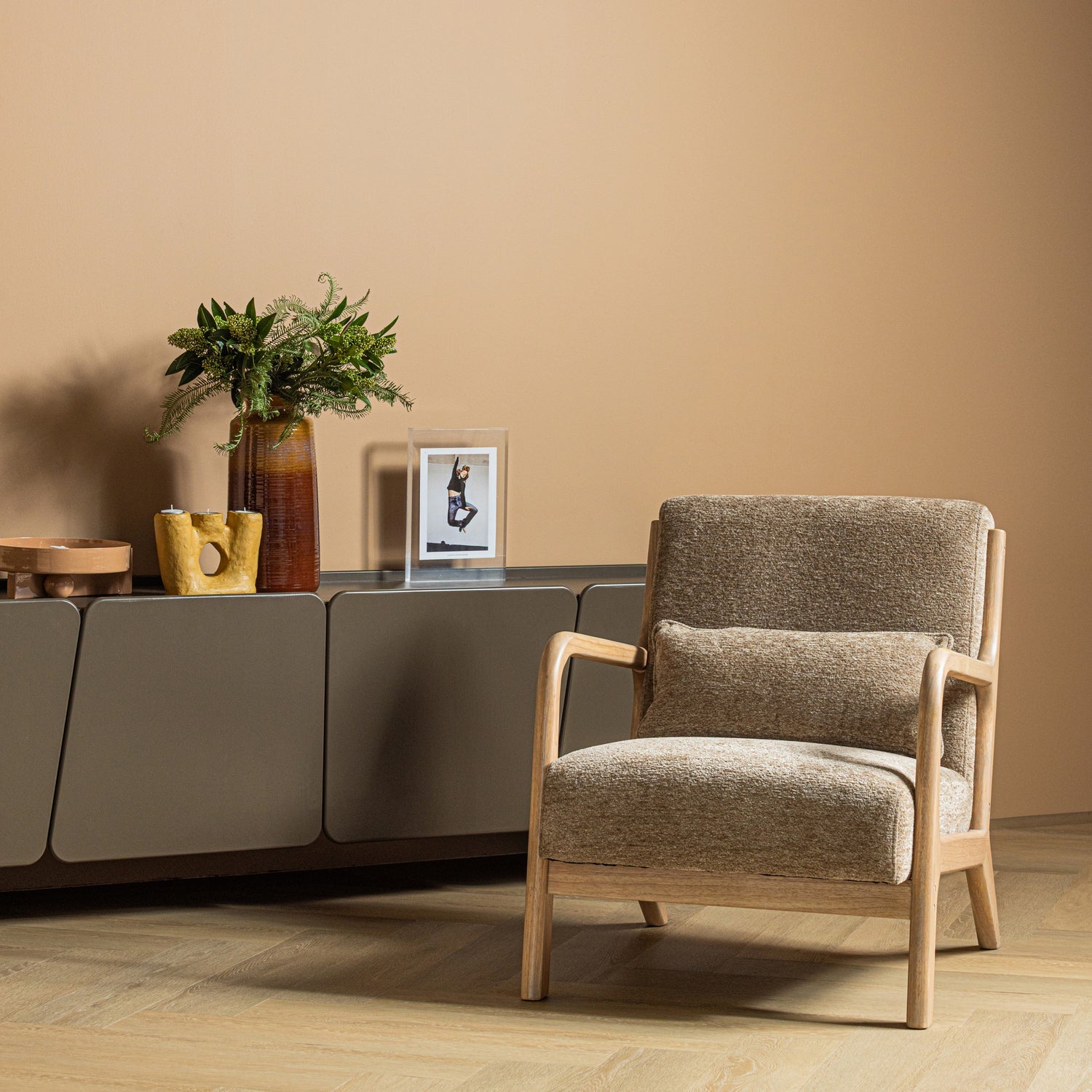 Woood | Fauteuil Mark chenille zand