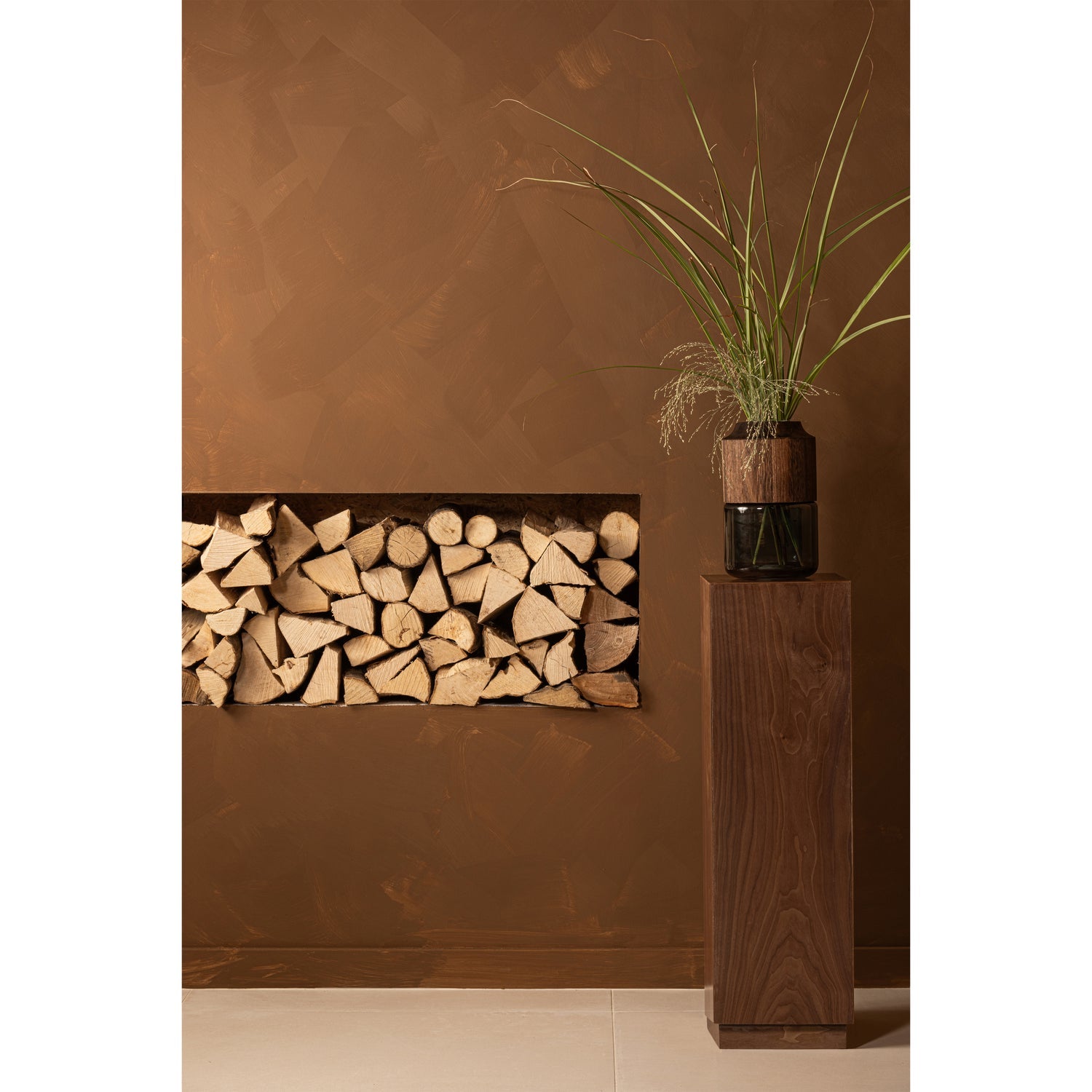 Woood | Pilaar Enid mdf walnoot