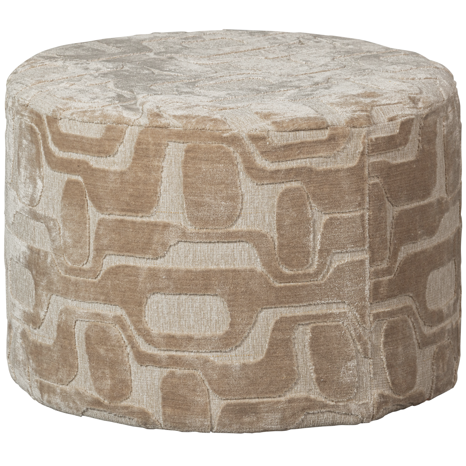 Woood | Poef Yago viscose dessin naturel