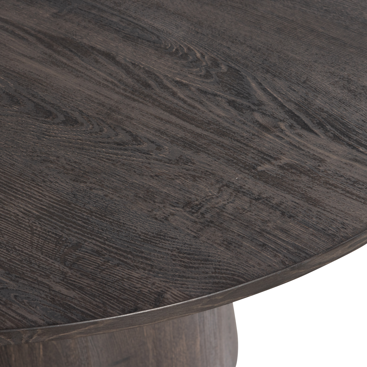 Woood | Ronde eettafel Maan 120cm donkerbruin hout