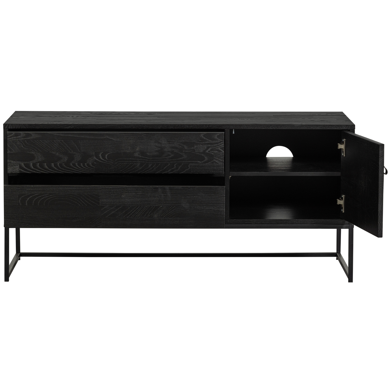 Woood | Tv meubel Silas 120cm essen blacknight