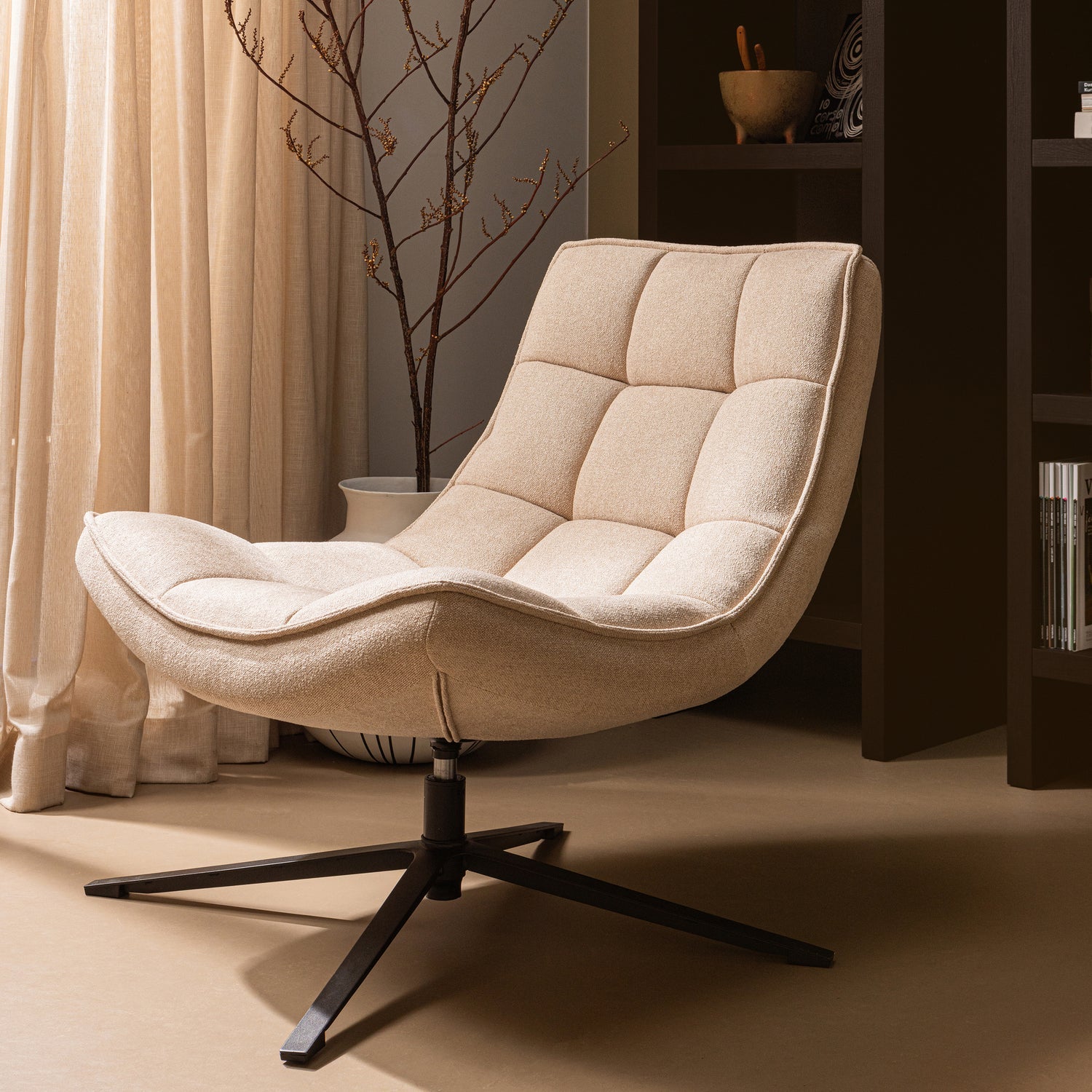 Woood | Draaifauteuil Maudi naturel