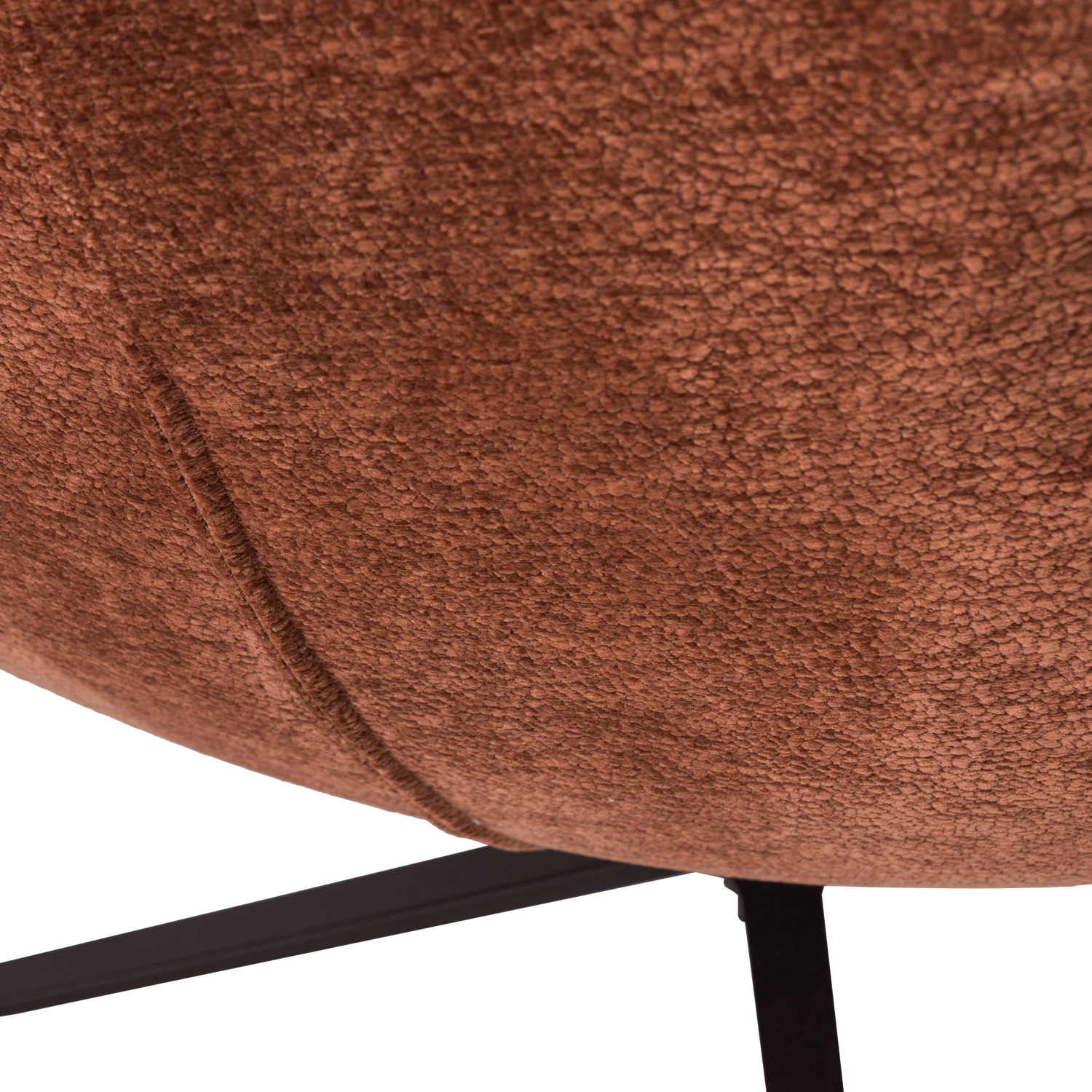 Woood | Draaifauteuil Maudi chenille structuur bruin