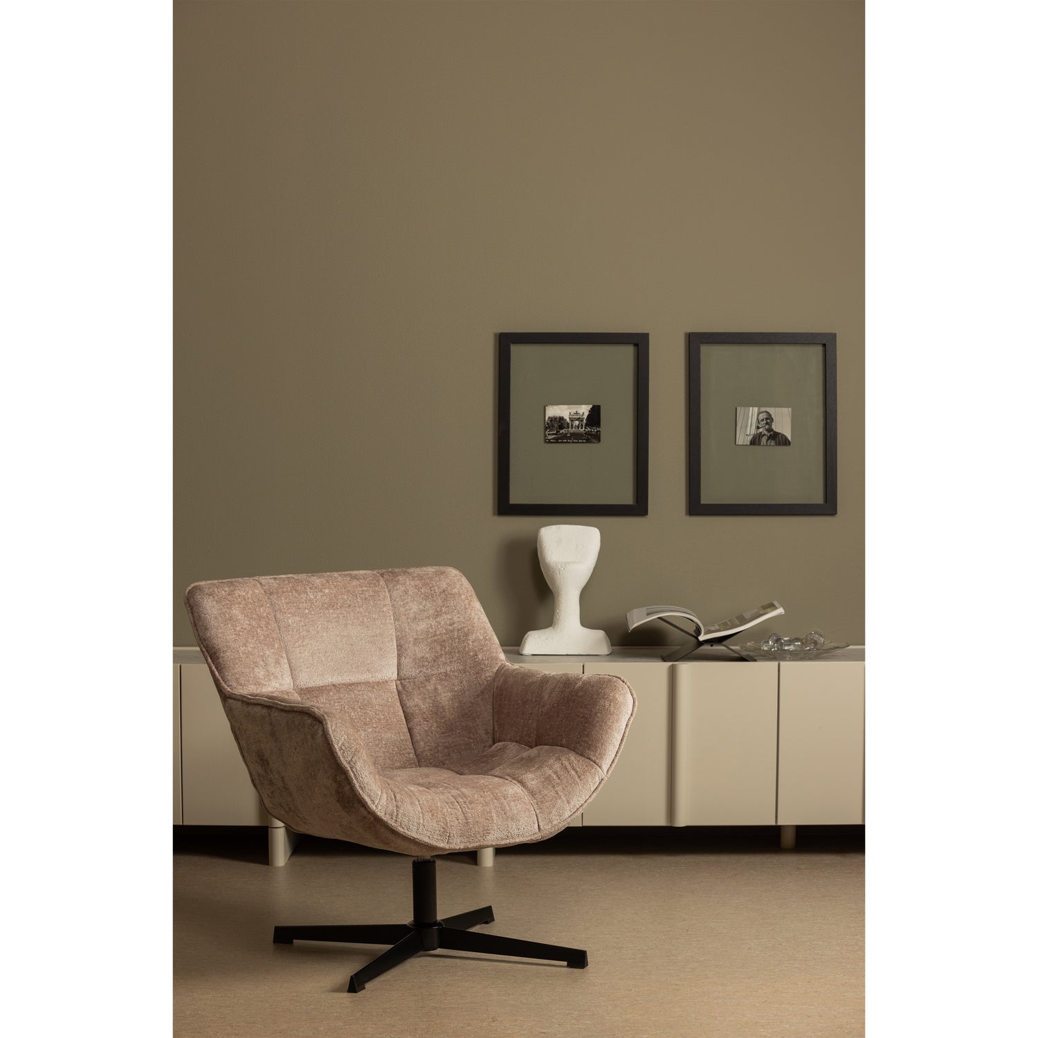 Woood | Draaifauteuil Wibo taupe