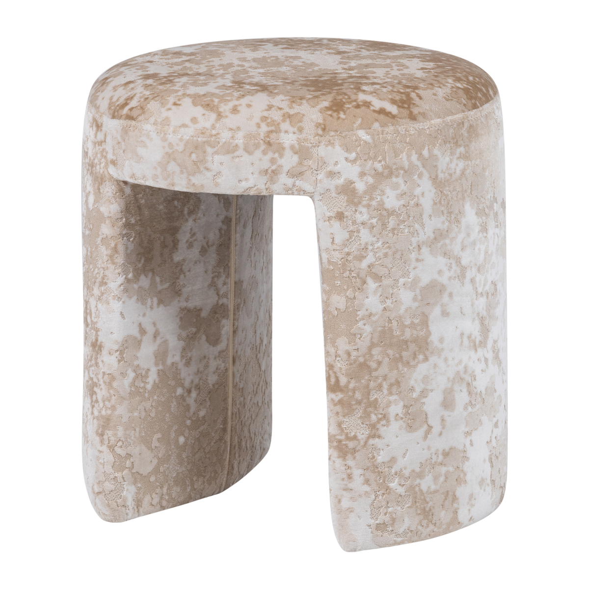 Woood | Kruk Charlie gestoffeerd structuur beige