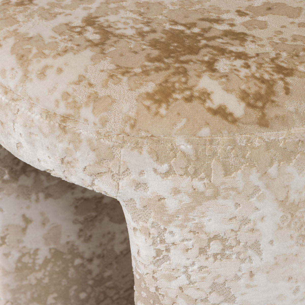 Woood | Kruk Charlie gestoffeerd structuur beige
