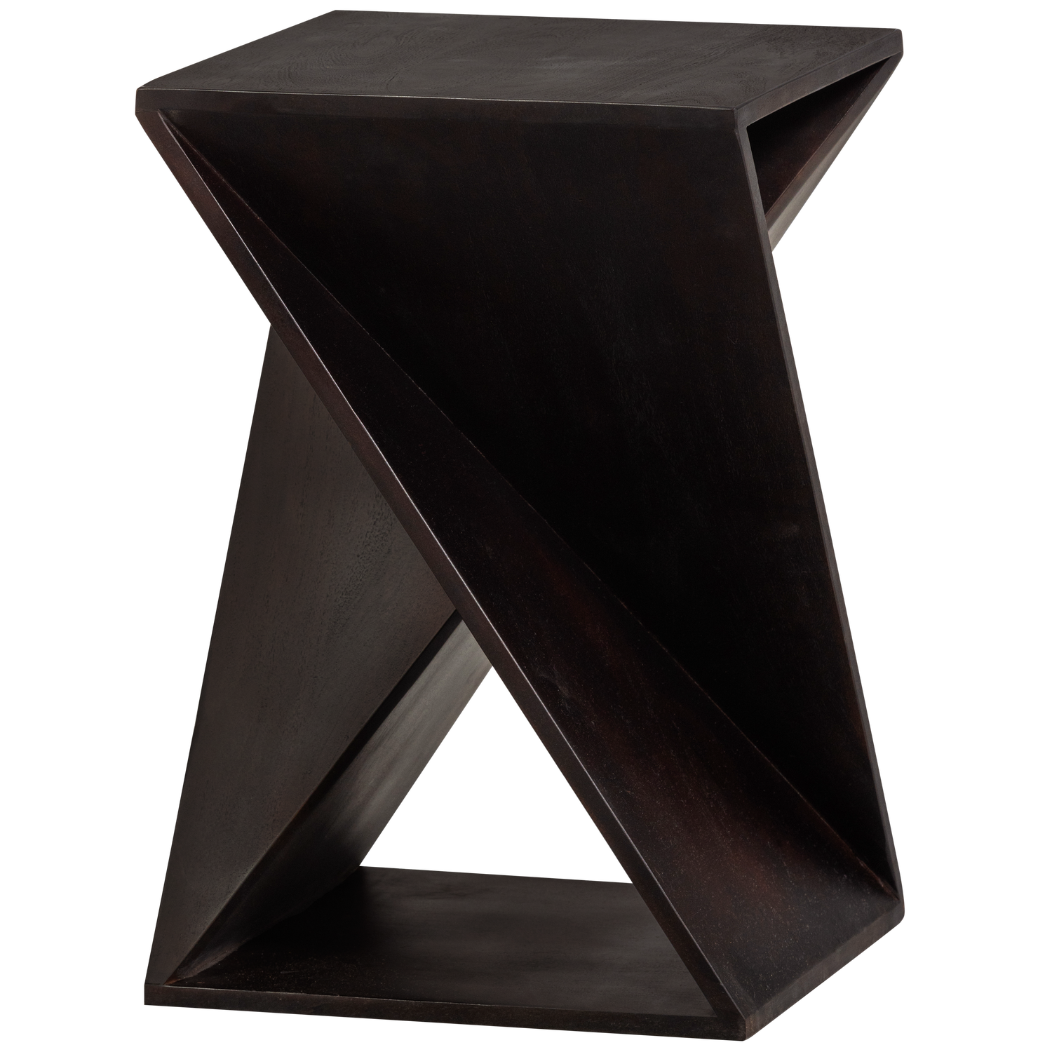 Woood | Bijzettafel Ikem acaciahout donkerbruin