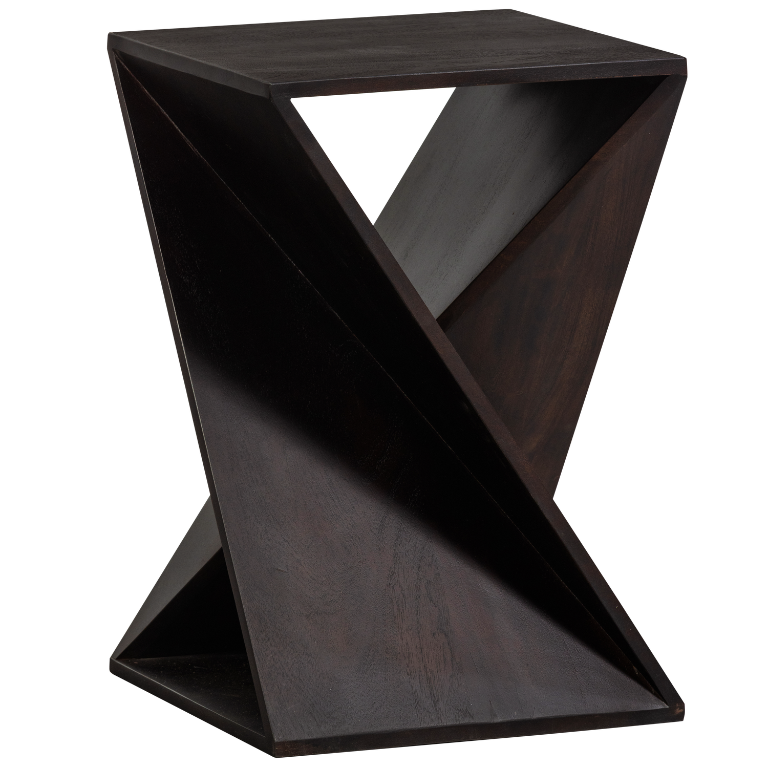 Woood | Bijzettafel Ikem acaciahout donkerbruin