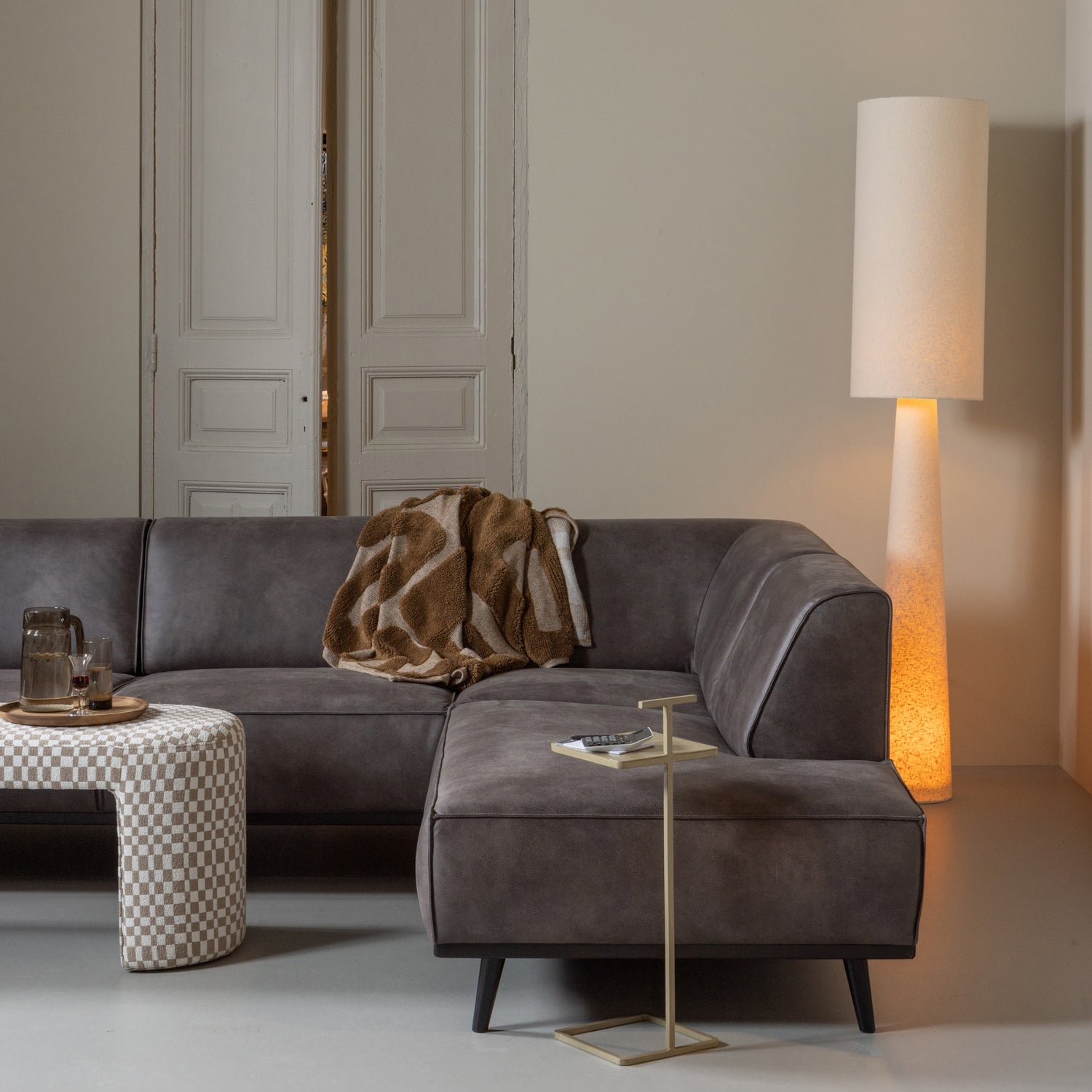 Woood | Vloerlamp Loft XL boucle naturel 187cm