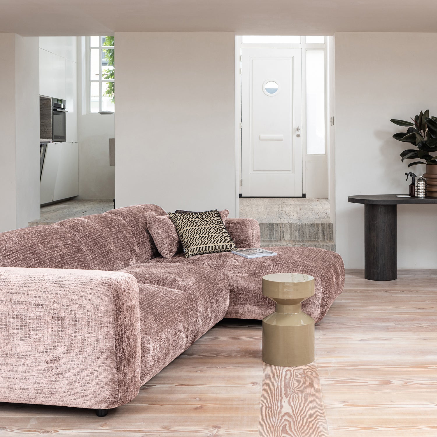 Woood | Sidetable & bureau Maan organisch donkerbruin
