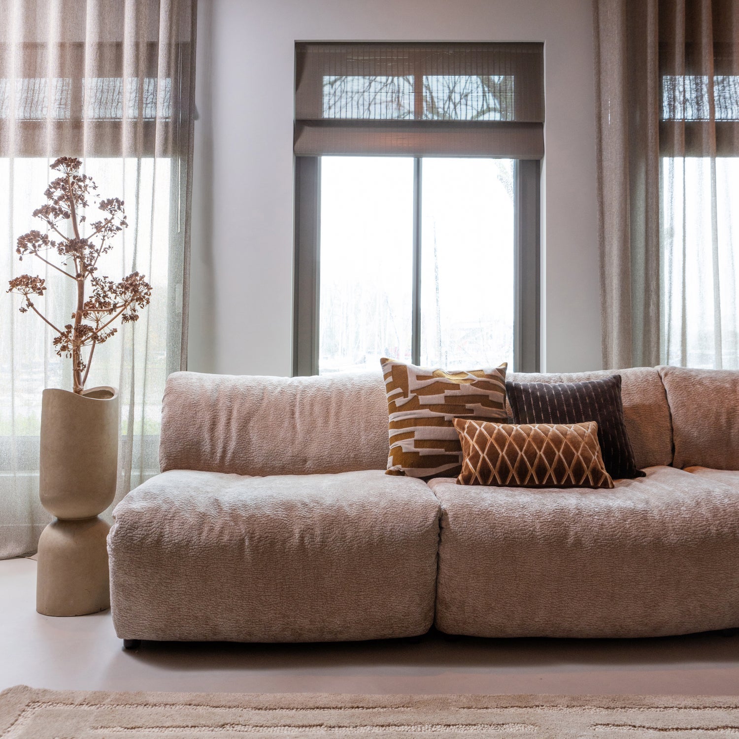 Woood | Pot Mosi fiber clay beige