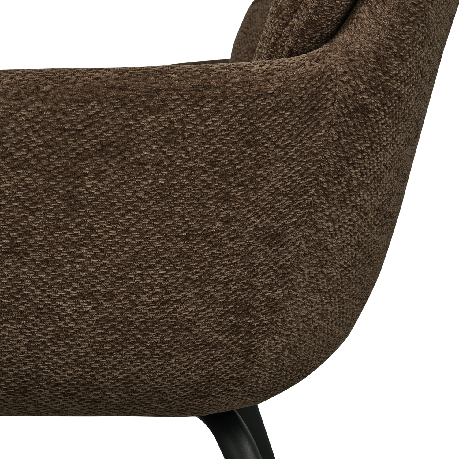 Woood | Eetkamerstoel Runa chenille warmbruin