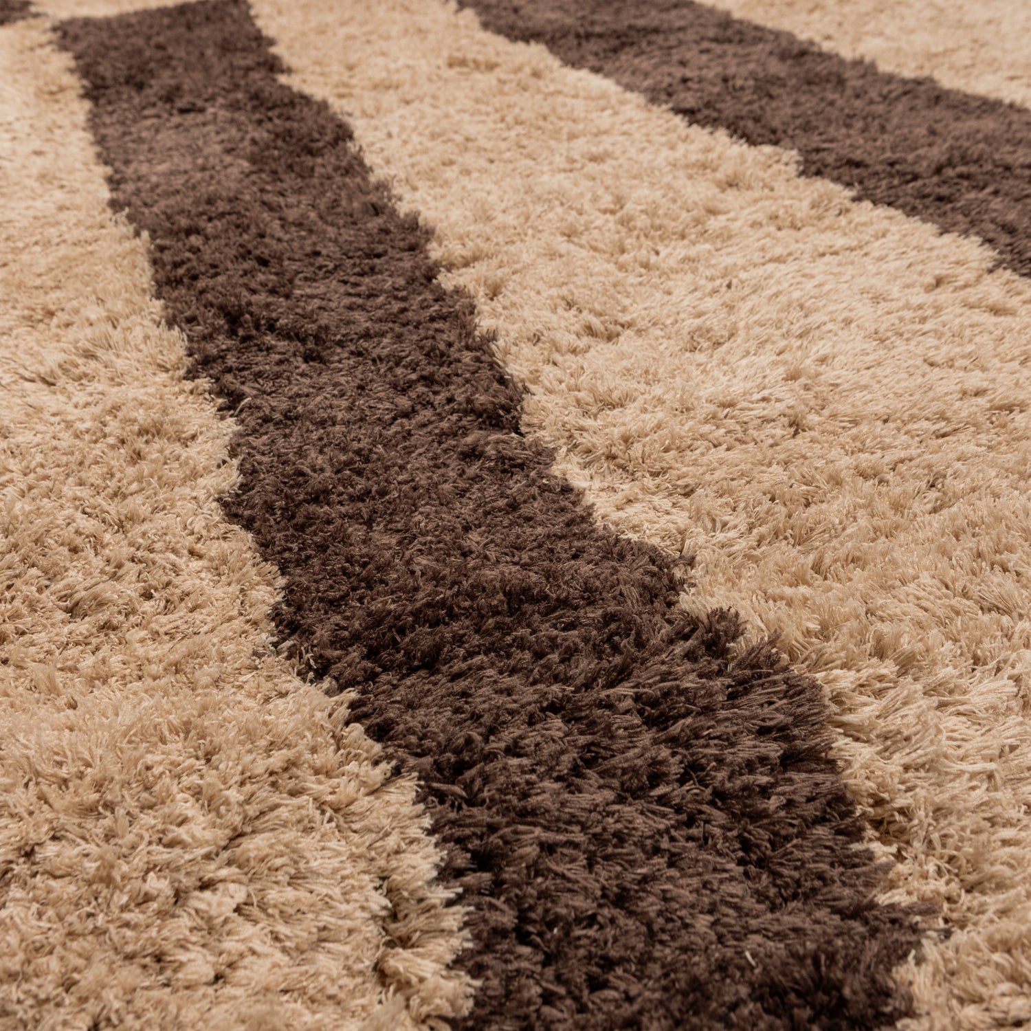 Woood | Vloerkleed Fafa grafisch dessin naturel/bruin