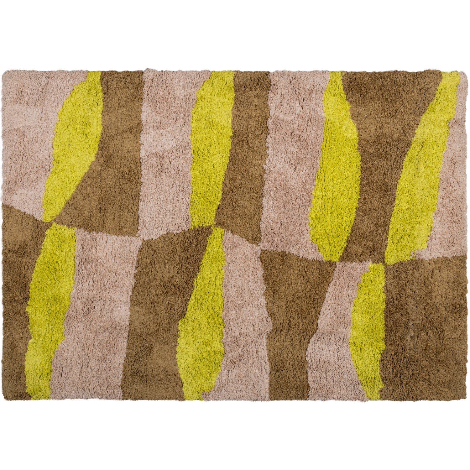 Woood | Vloerkleed Musa grafisch dessin naturel/geel