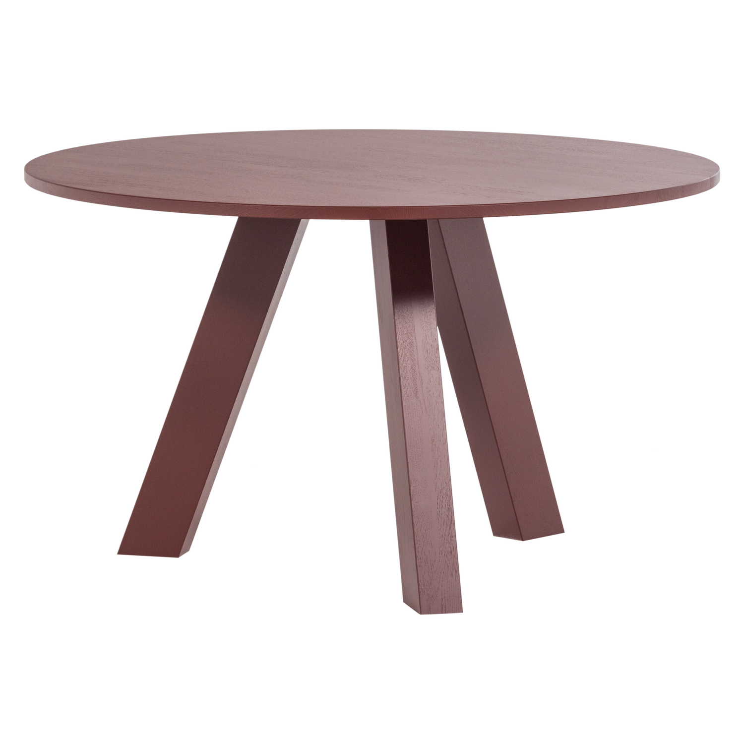 Woood | Ronde eettafel Rhonda 130cm bordeauxrood