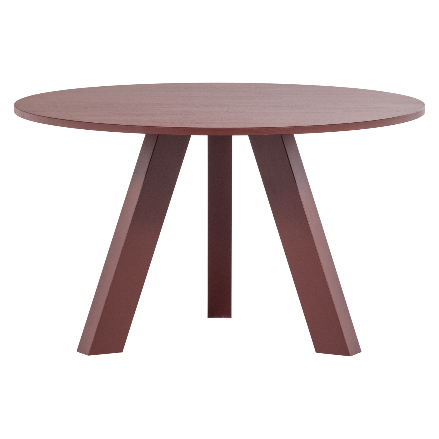 Woood | Ronde eettafel Rhonda 130cm bordeauxrood