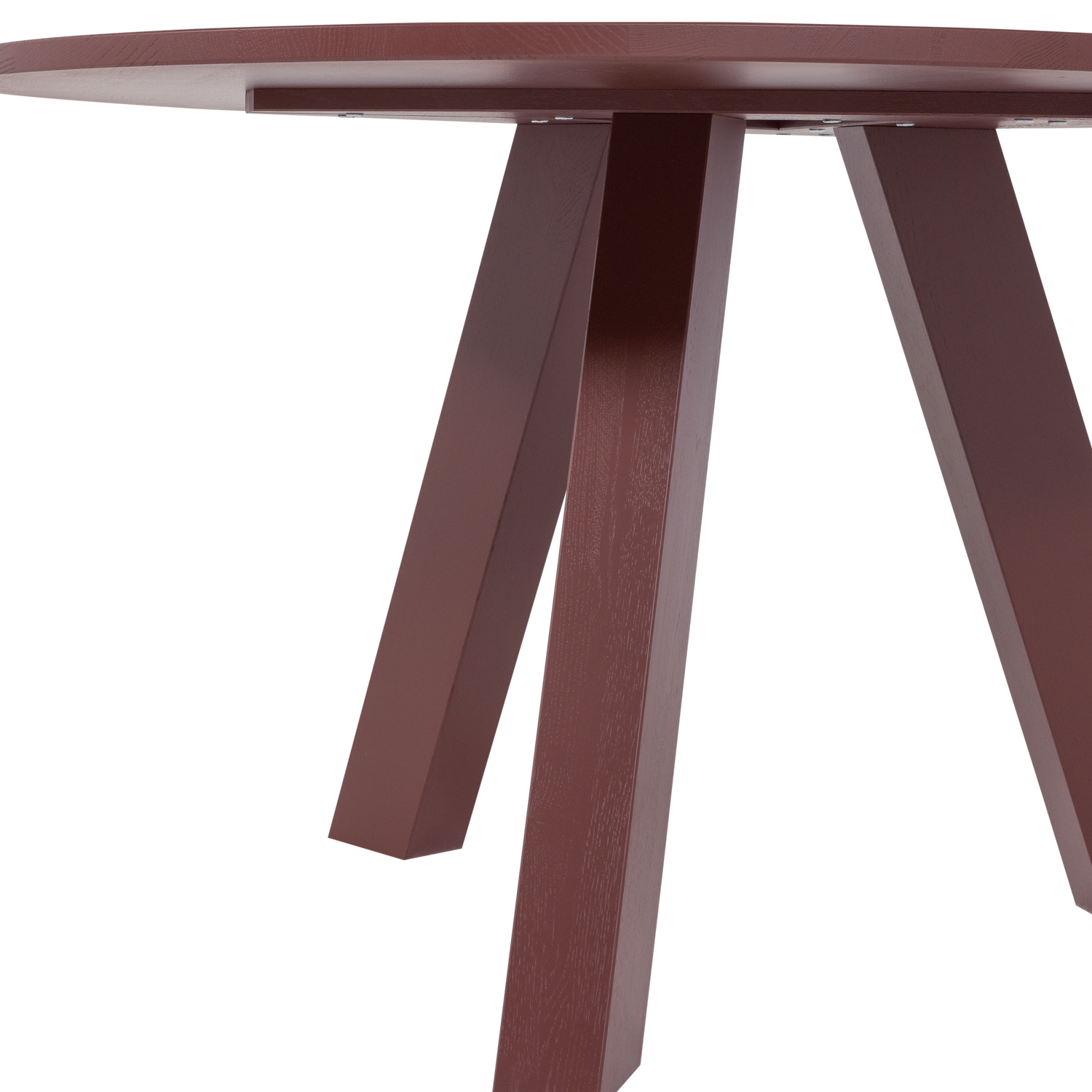 Woood | Ronde eettafel Rhonda 130cm bordeauxrood