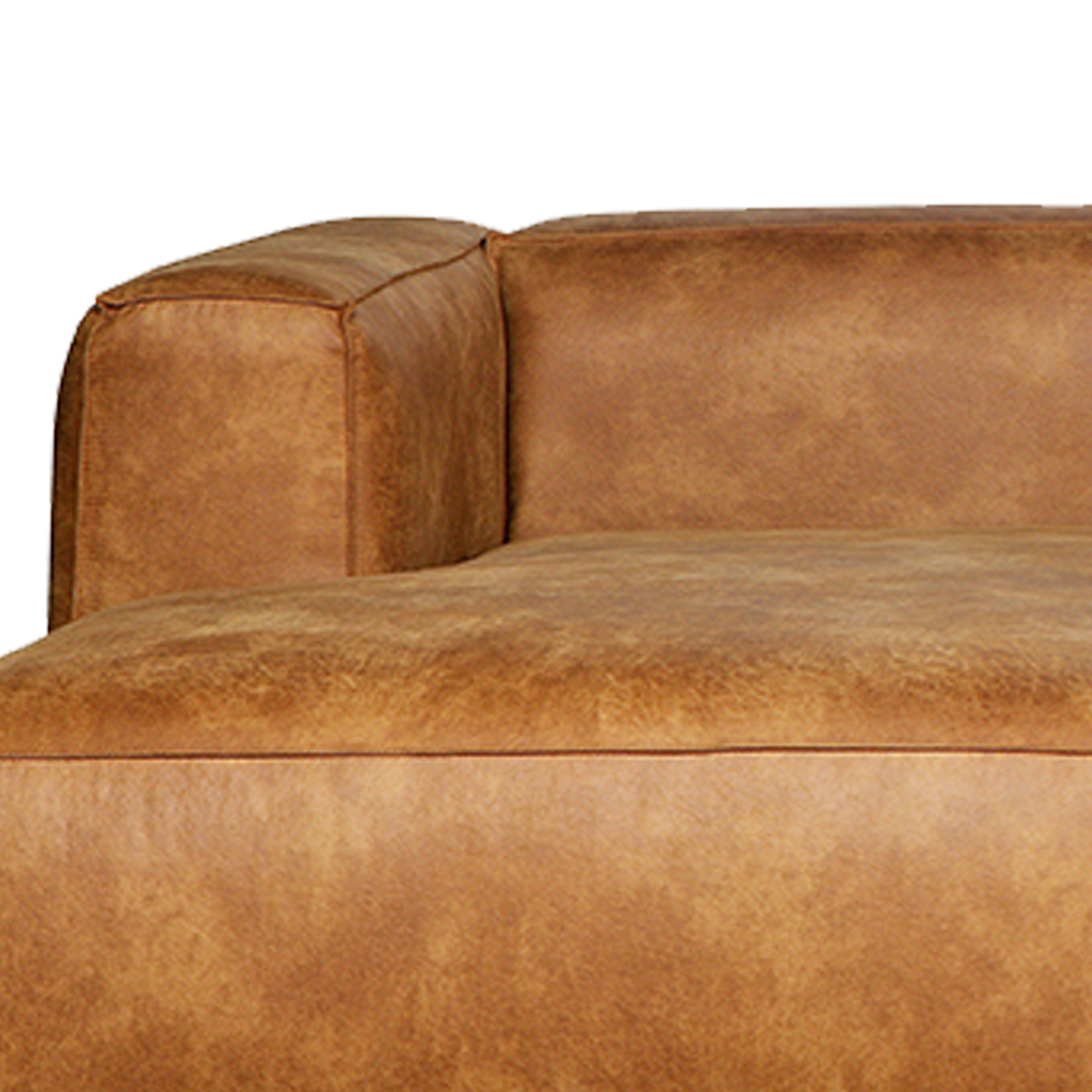 Woood | Hoekbank Bean links ecoleer cognac