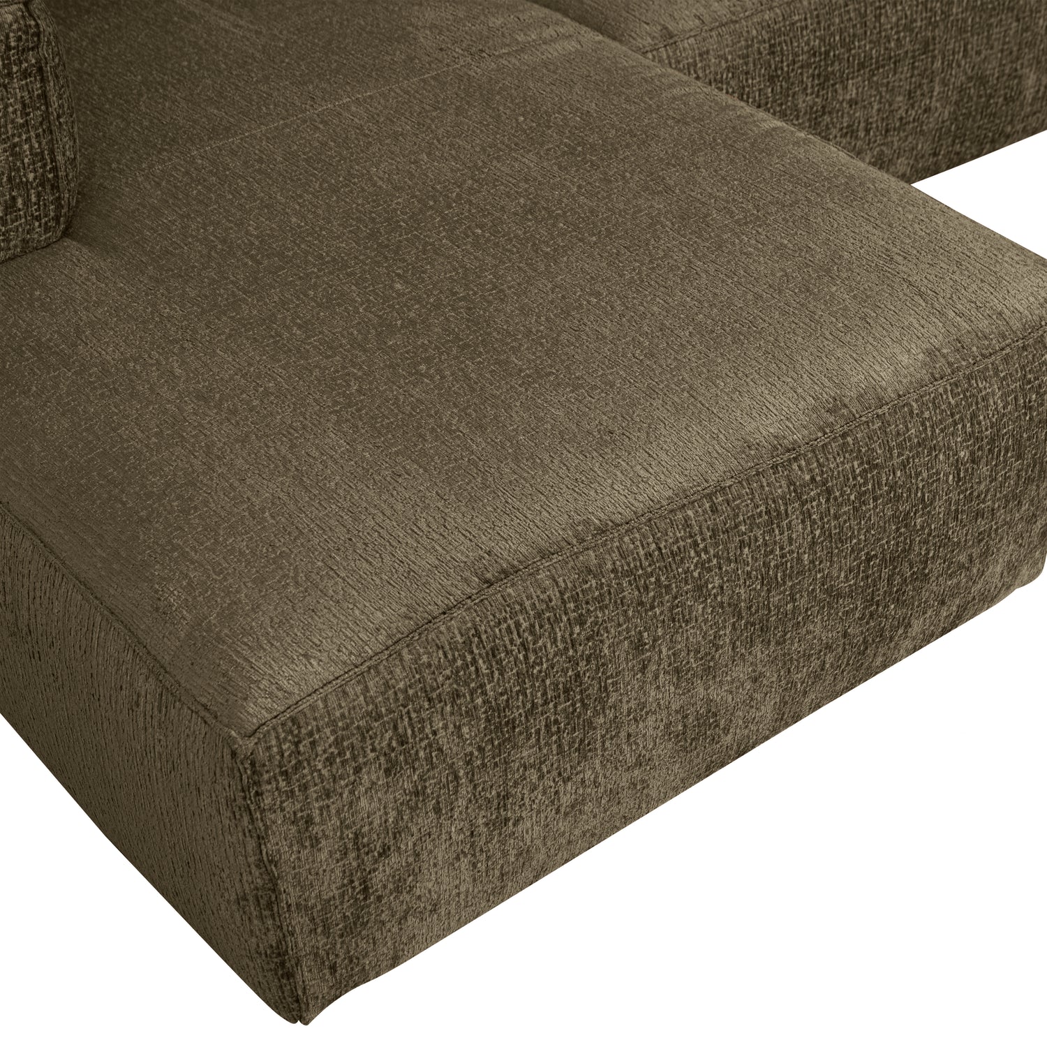 Woood | Hoekbank Bean links structure velvet moss