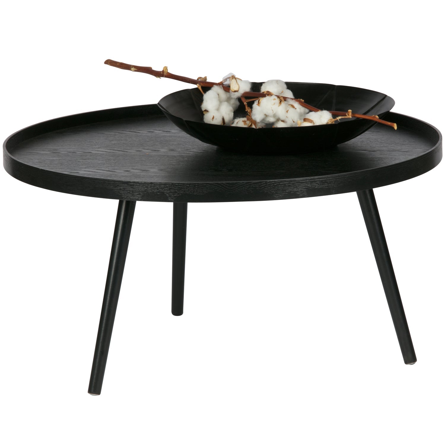 Woood | Bijzettafel Mesa XL hout zwart