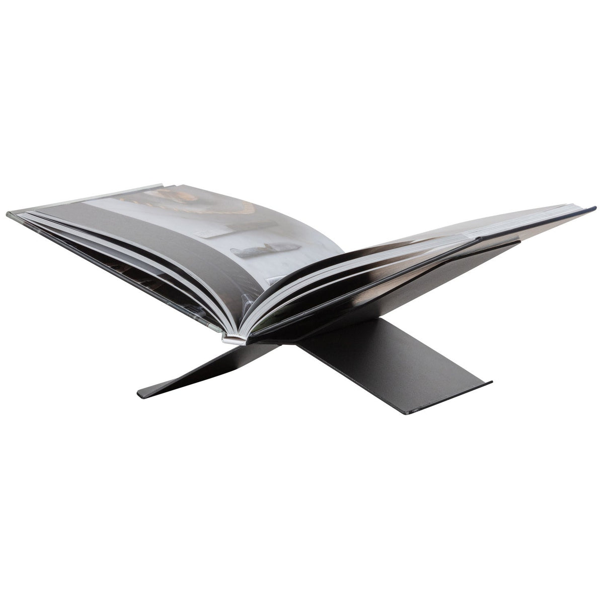 Woood | Boekenstandaard Brook liggend metaal zwart